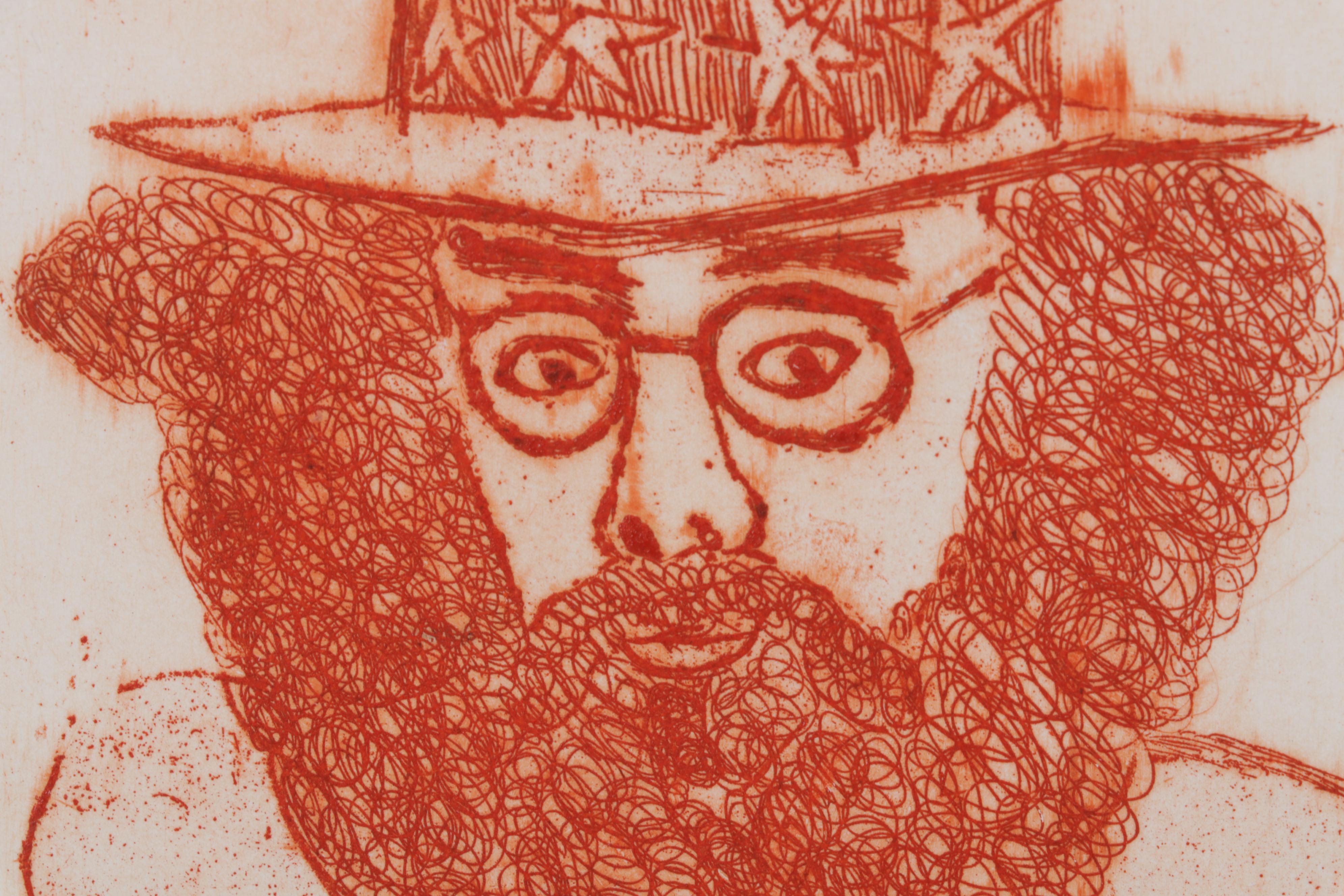 Sidney Chafetz Etching and Lithograph "I Hear America Singing I," Circa 1971