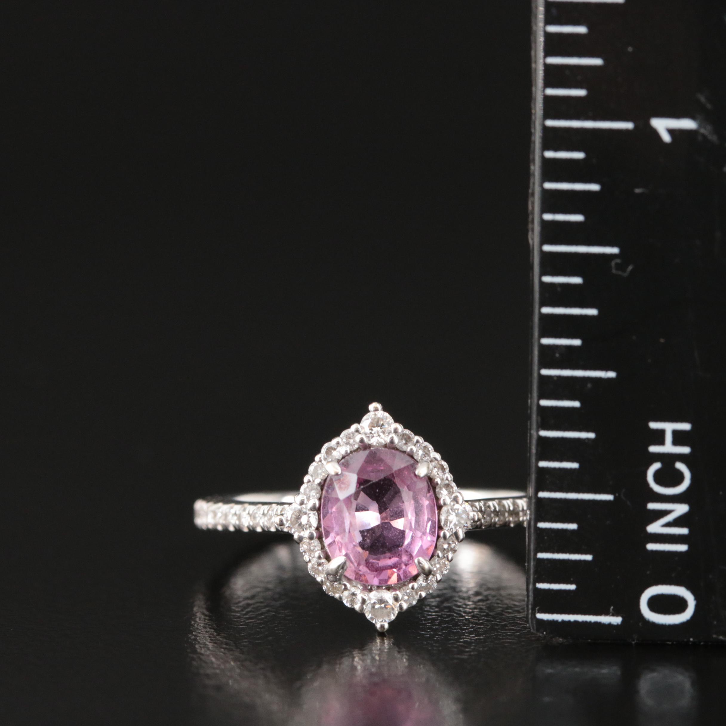 18K 1.34 CT Sapphire and Diamond Ring with GIA Report