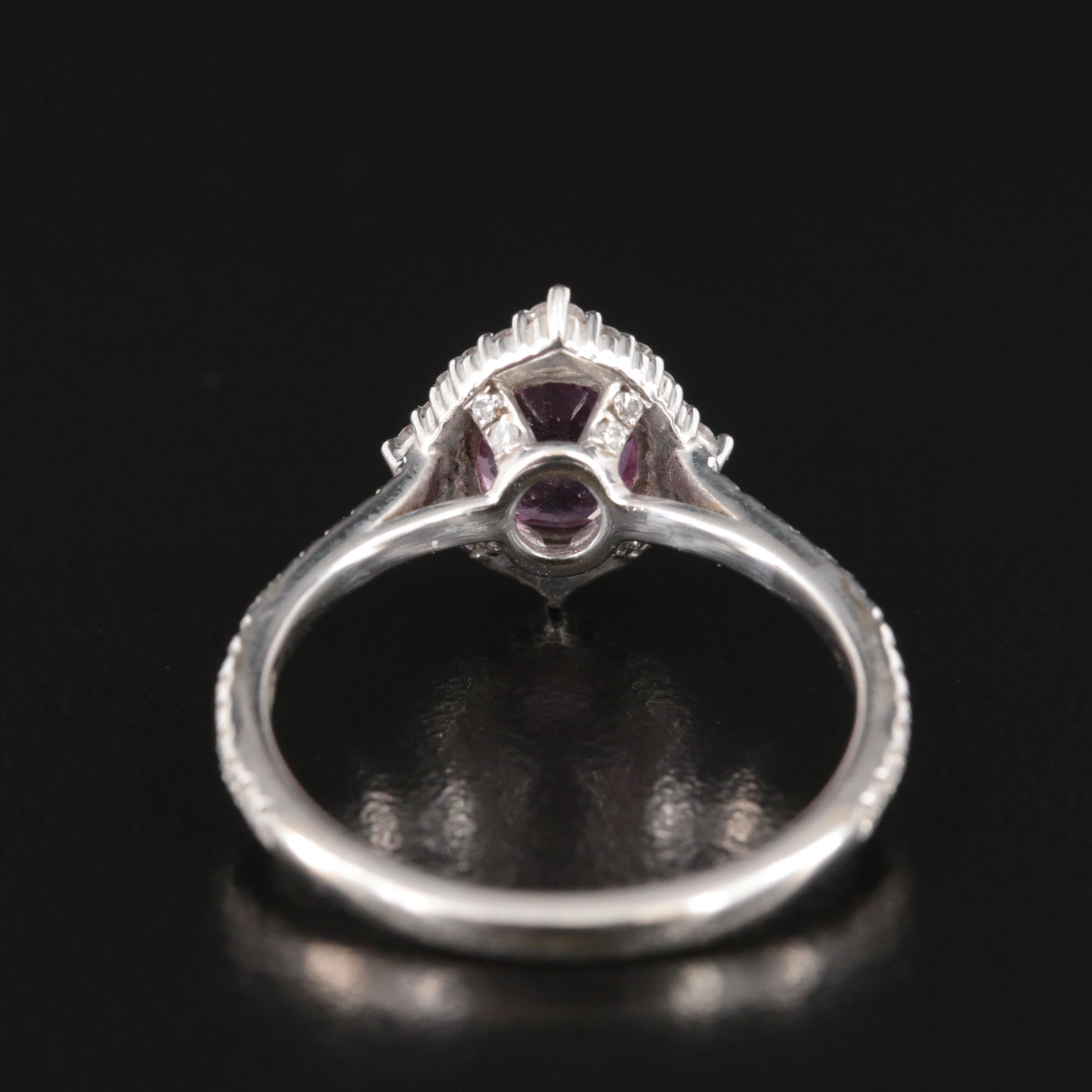 18K 1.34 CT Sapphire and Diamond Ring with GIA Report