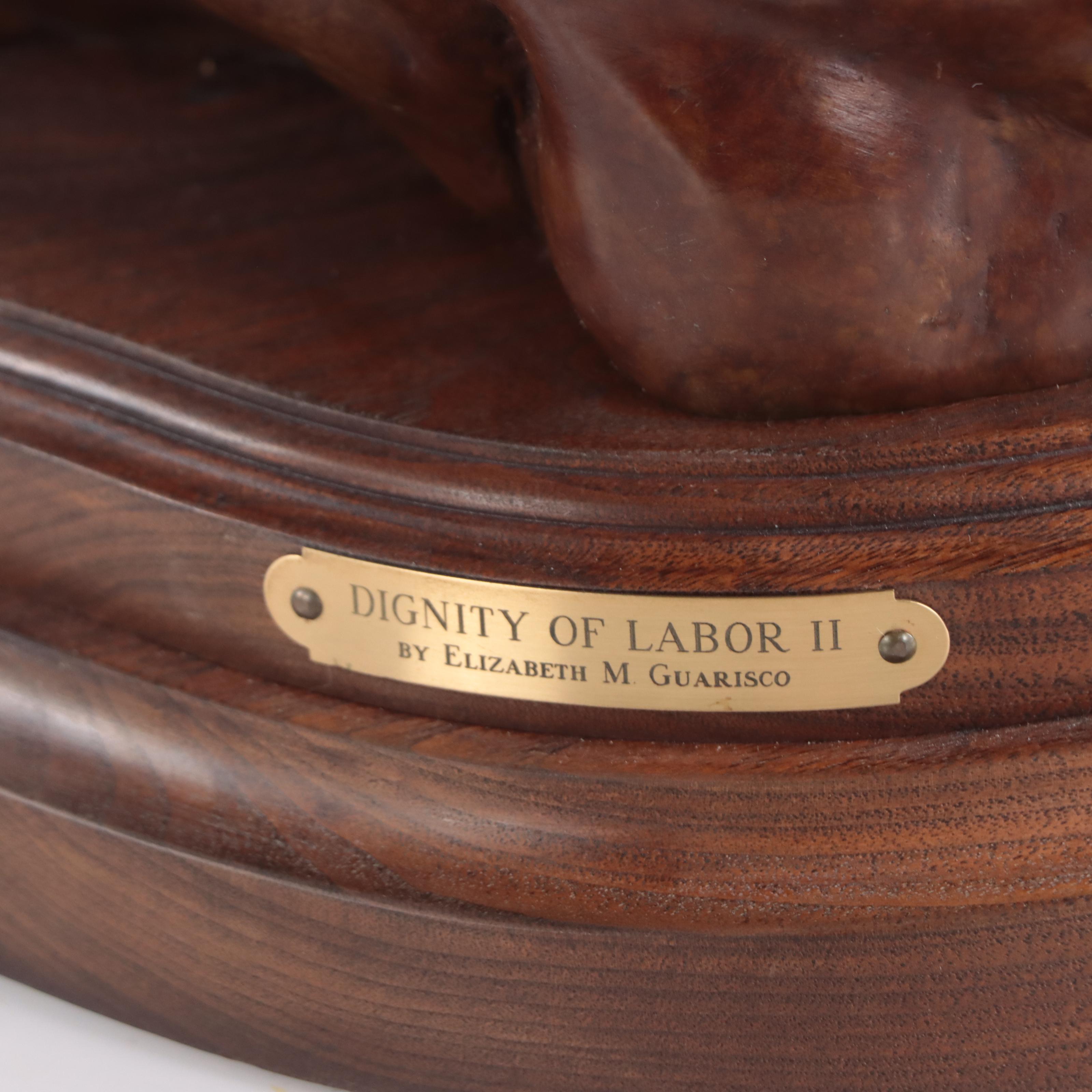 Elizabeth Guarisco Bronze Sculpture "Dignity of Labor II," 1989
