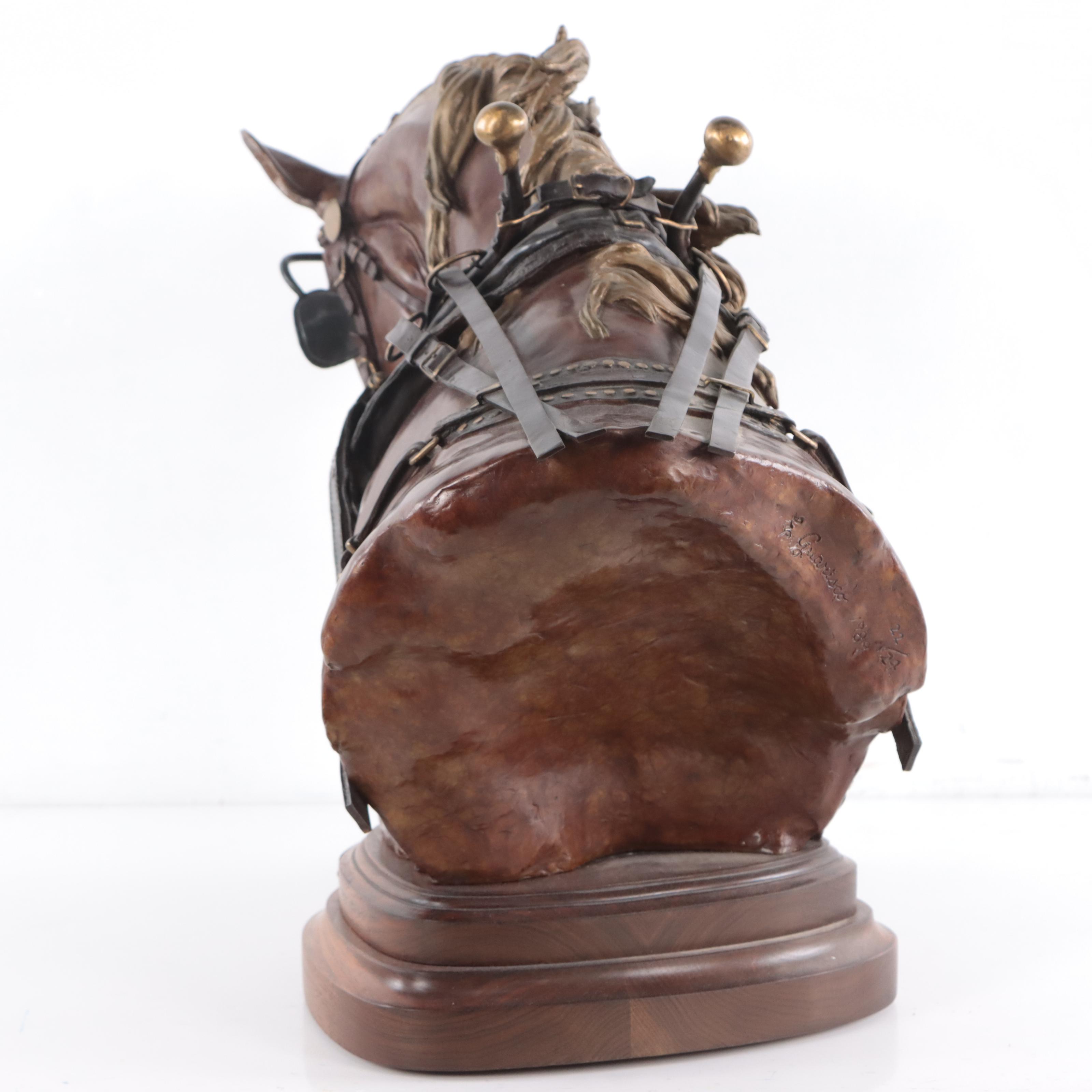 Elizabeth Guarisco Bronze Sculpture "Dignity of Labor II," 1989