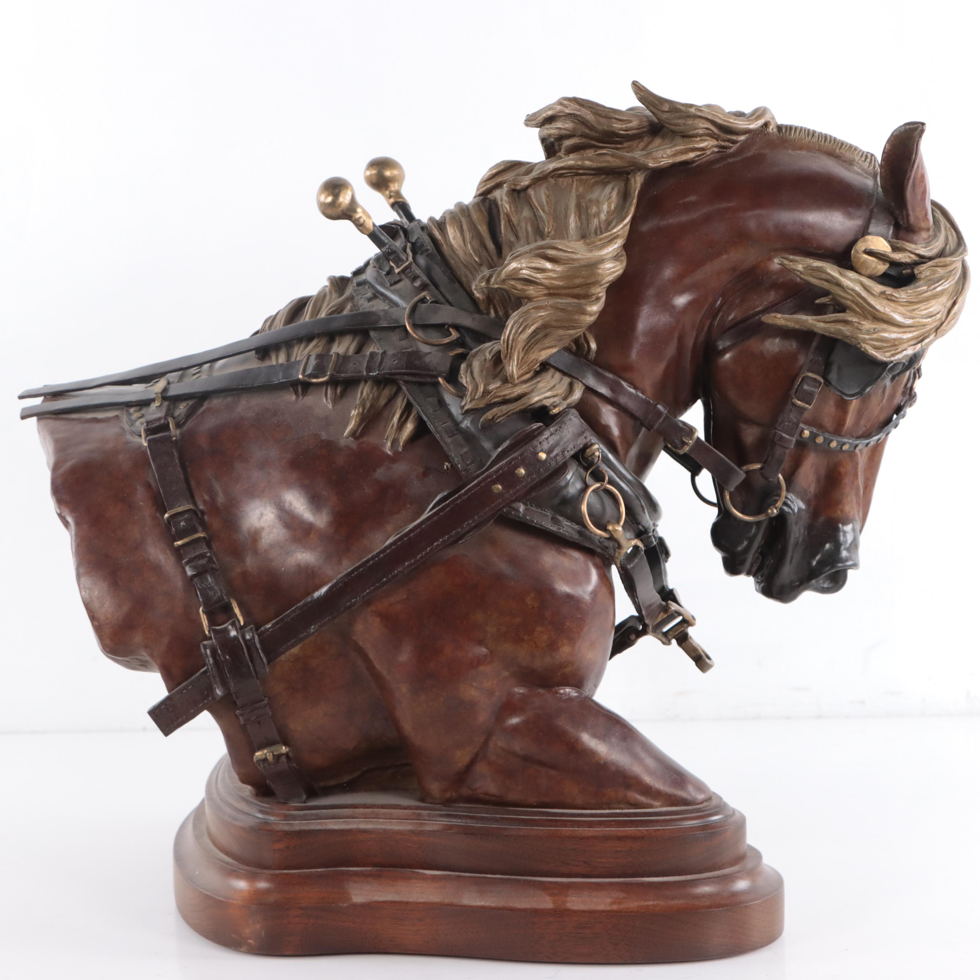 Elizabeth Guarisco Bronze Sculpture "Dignity of Labor II," 1989