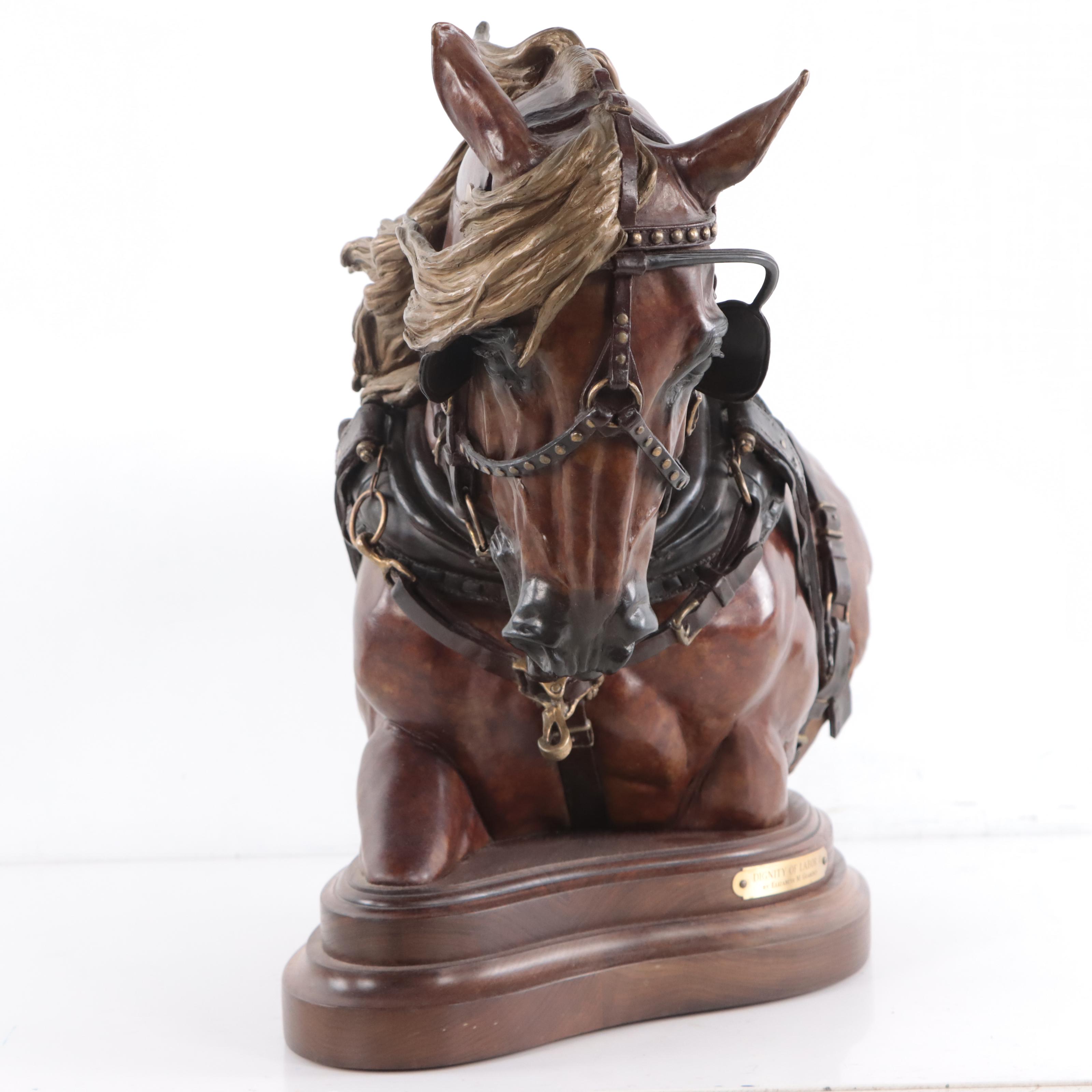 Elizabeth Guarisco Bronze Sculpture "Dignity of Labor II," 1989