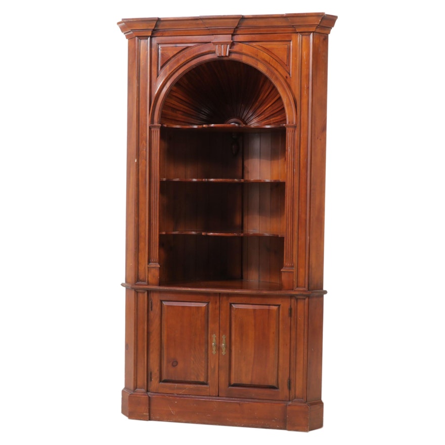 Federal Style Pine Corner Cupboard, Mid to Late 20th Century