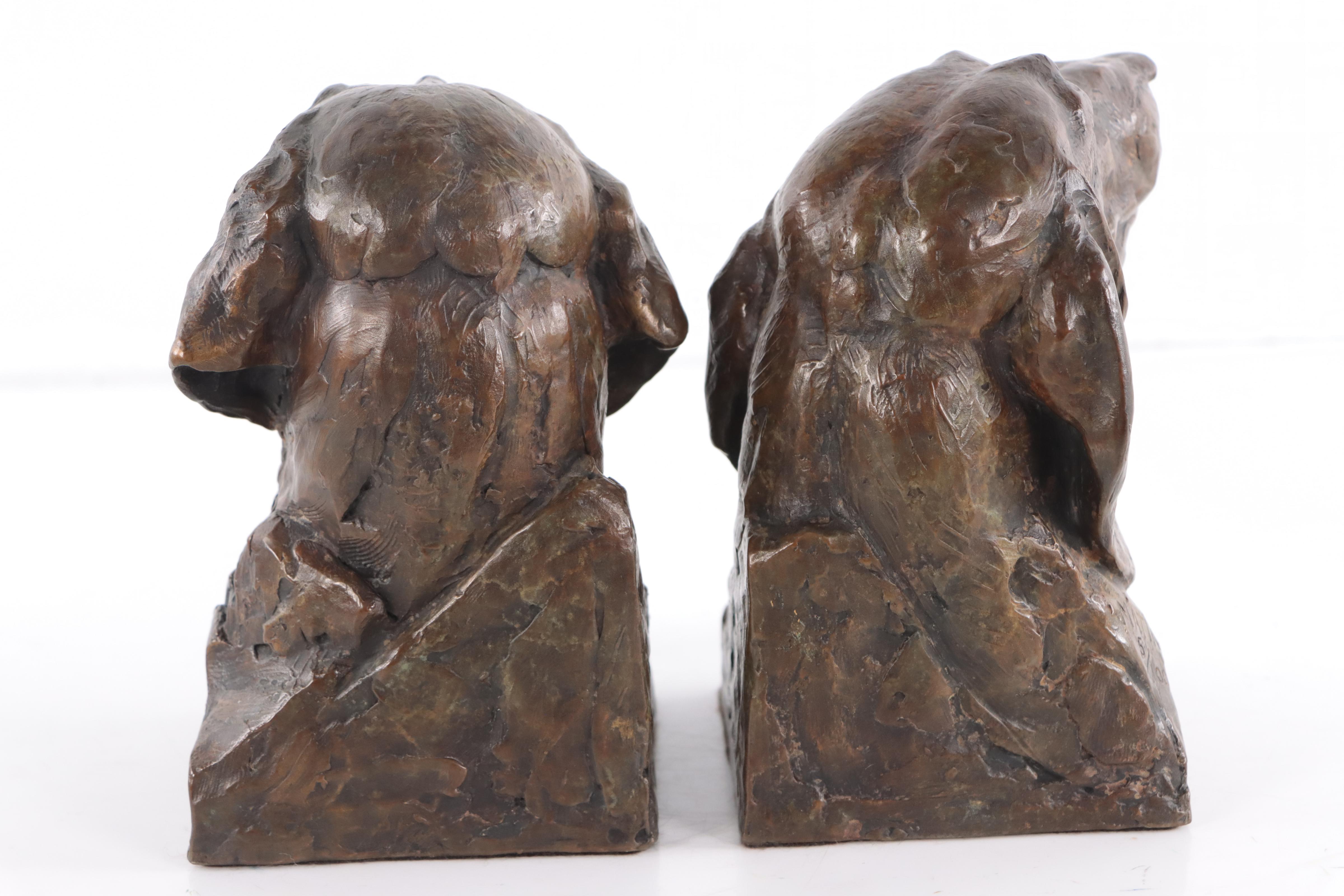 Walter Matia Bronze Labrador Bookends
