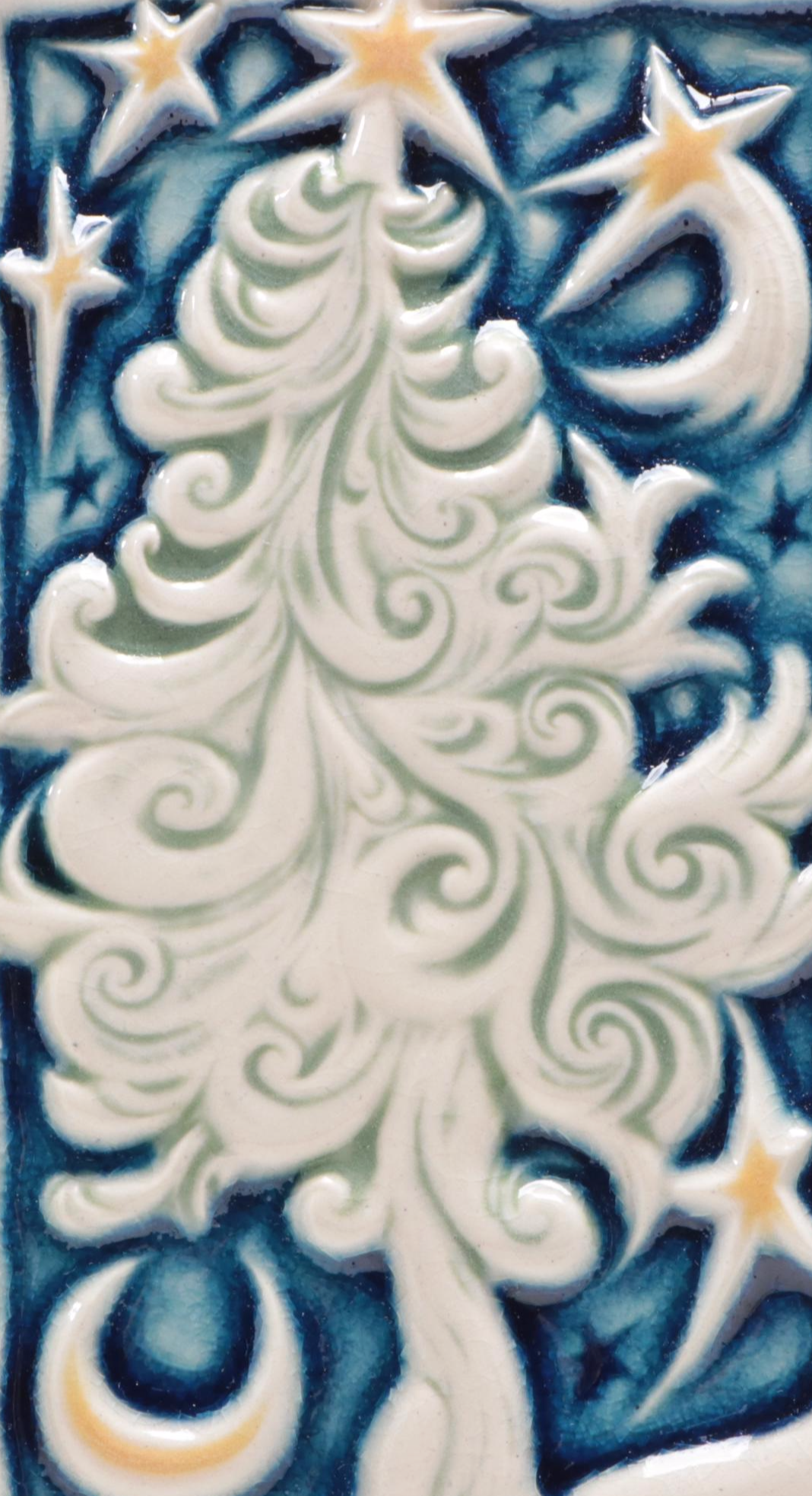Roy Robinson for Rookwood Pottery "More Joy" Christmas Tile, 2015