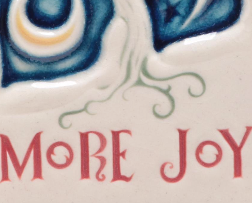 Roy Robinson for Rookwood Pottery "More Joy" Christmas Tile, 2015