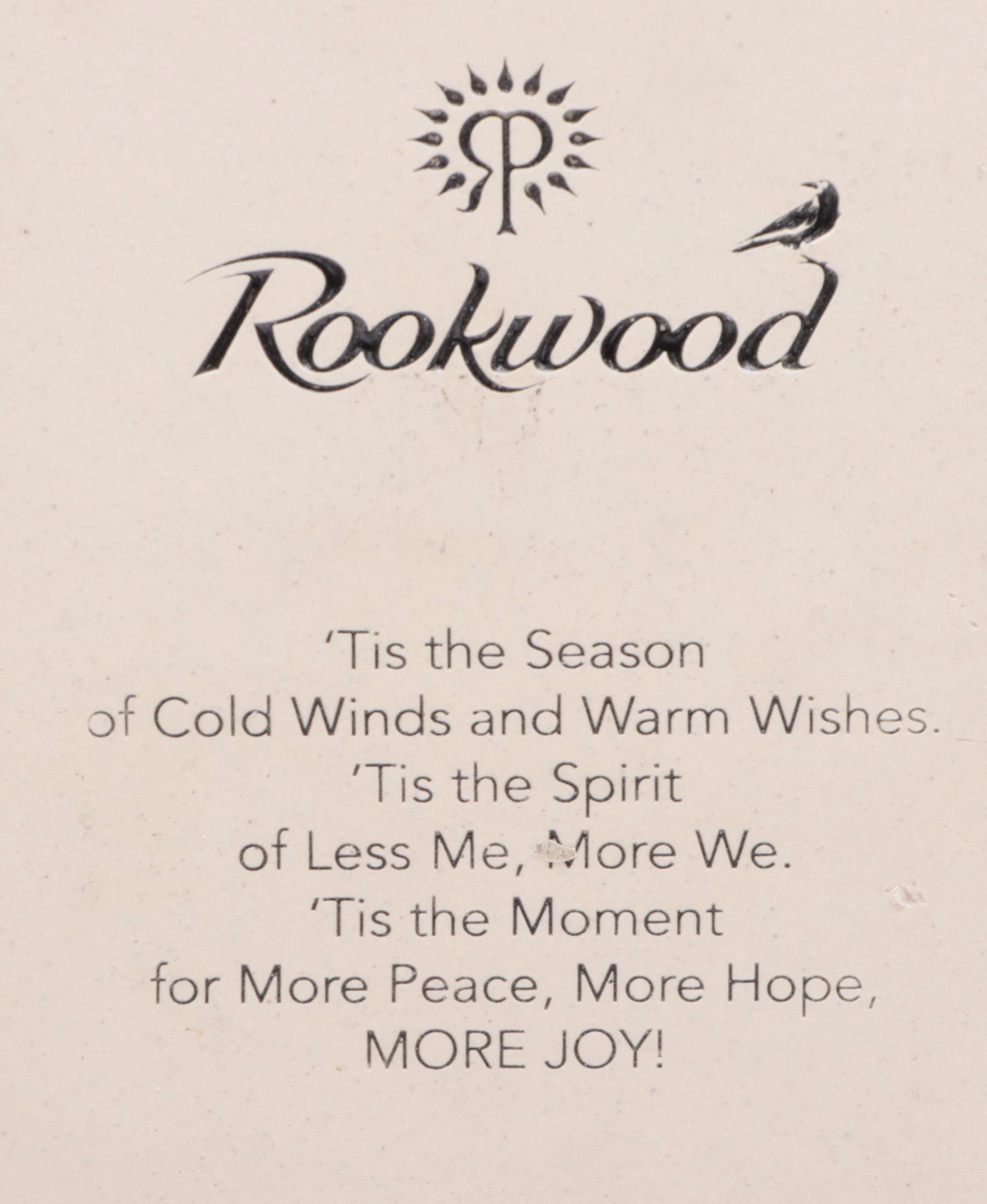 Roy Robinson for Rookwood Pottery "More Joy" Christmas Tile, 2015