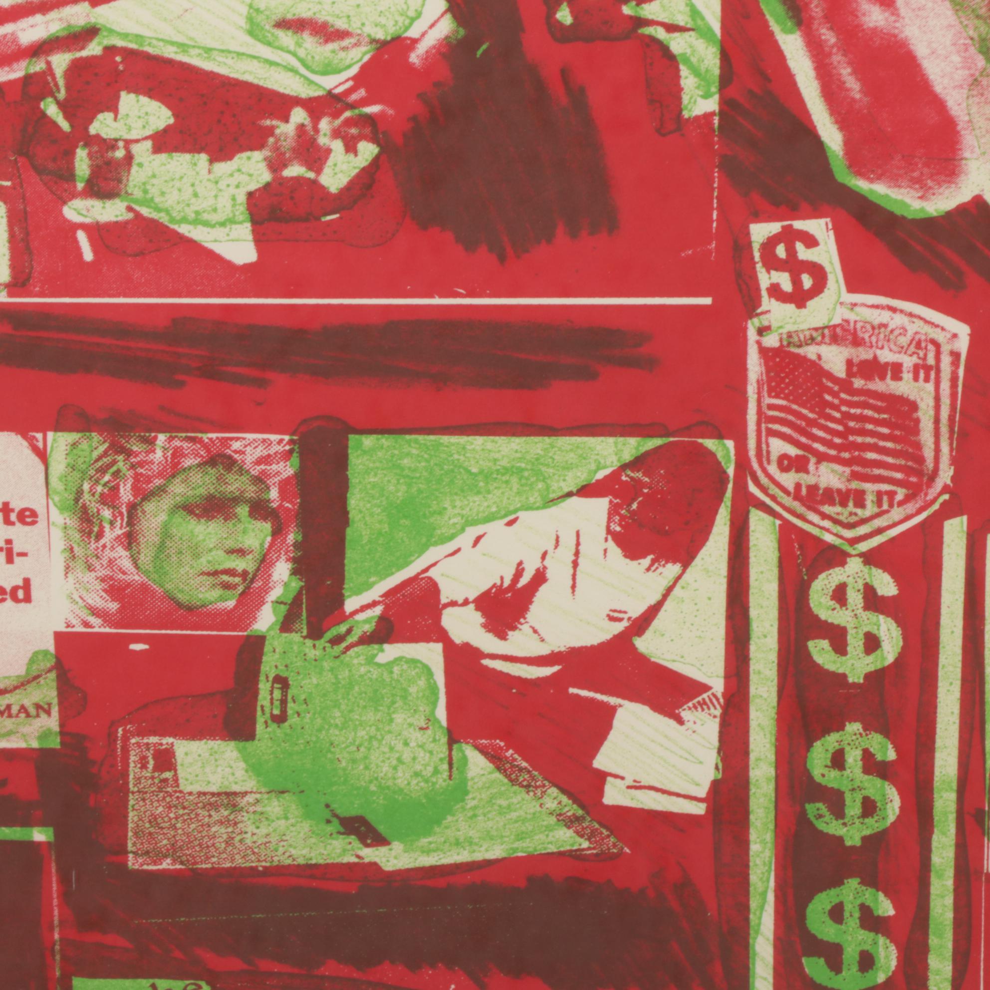 Sidney Chafetz Color Lithograph "Teflon Series #1," 1988