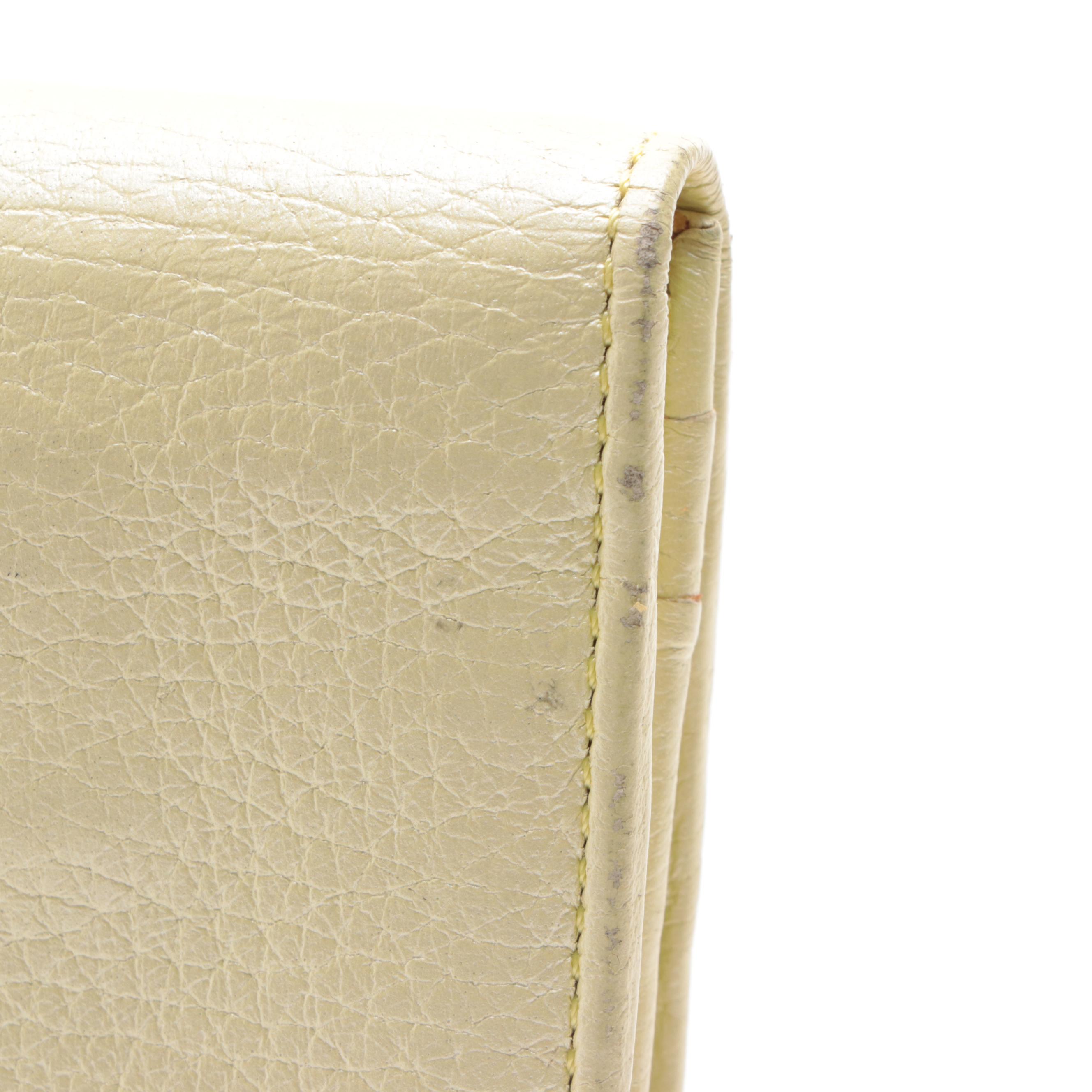 Jimmy Choo Nino Star-Studded Wallet in Pearlescent Yellow Leather