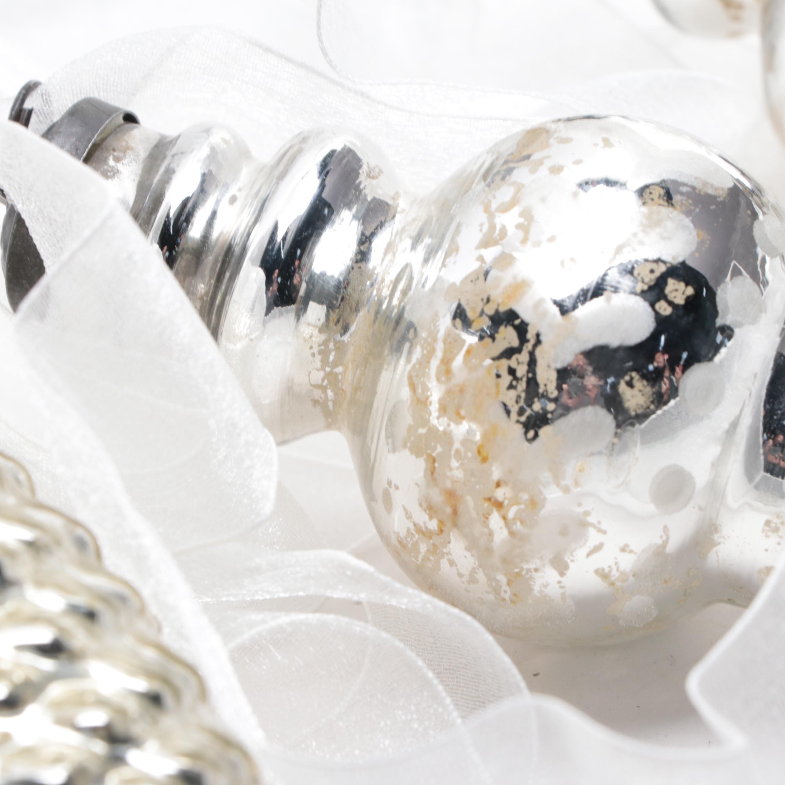 Bird, Pinecone, and Other Glass Christmas Ornaments