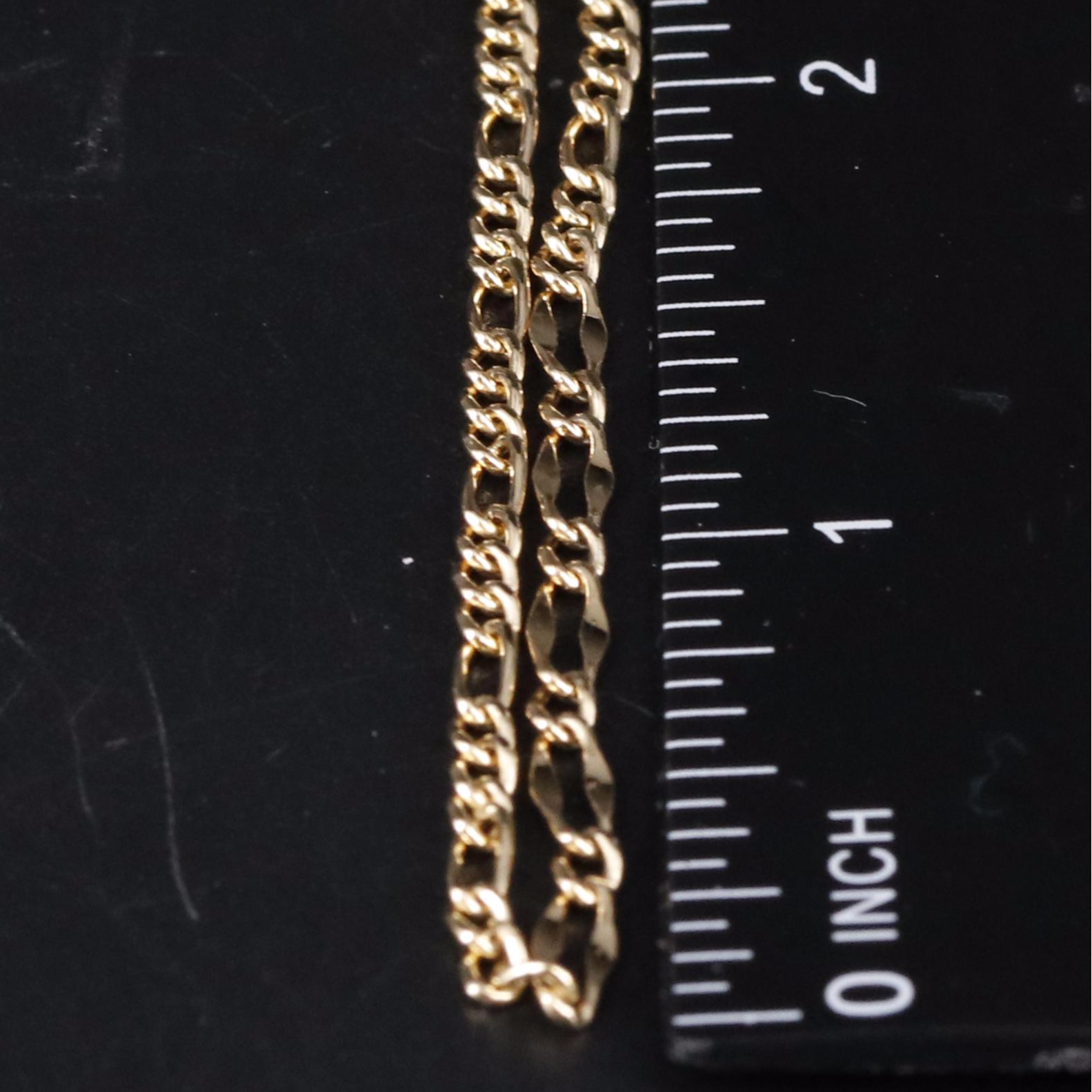 14K Figaro Chain Bracelet