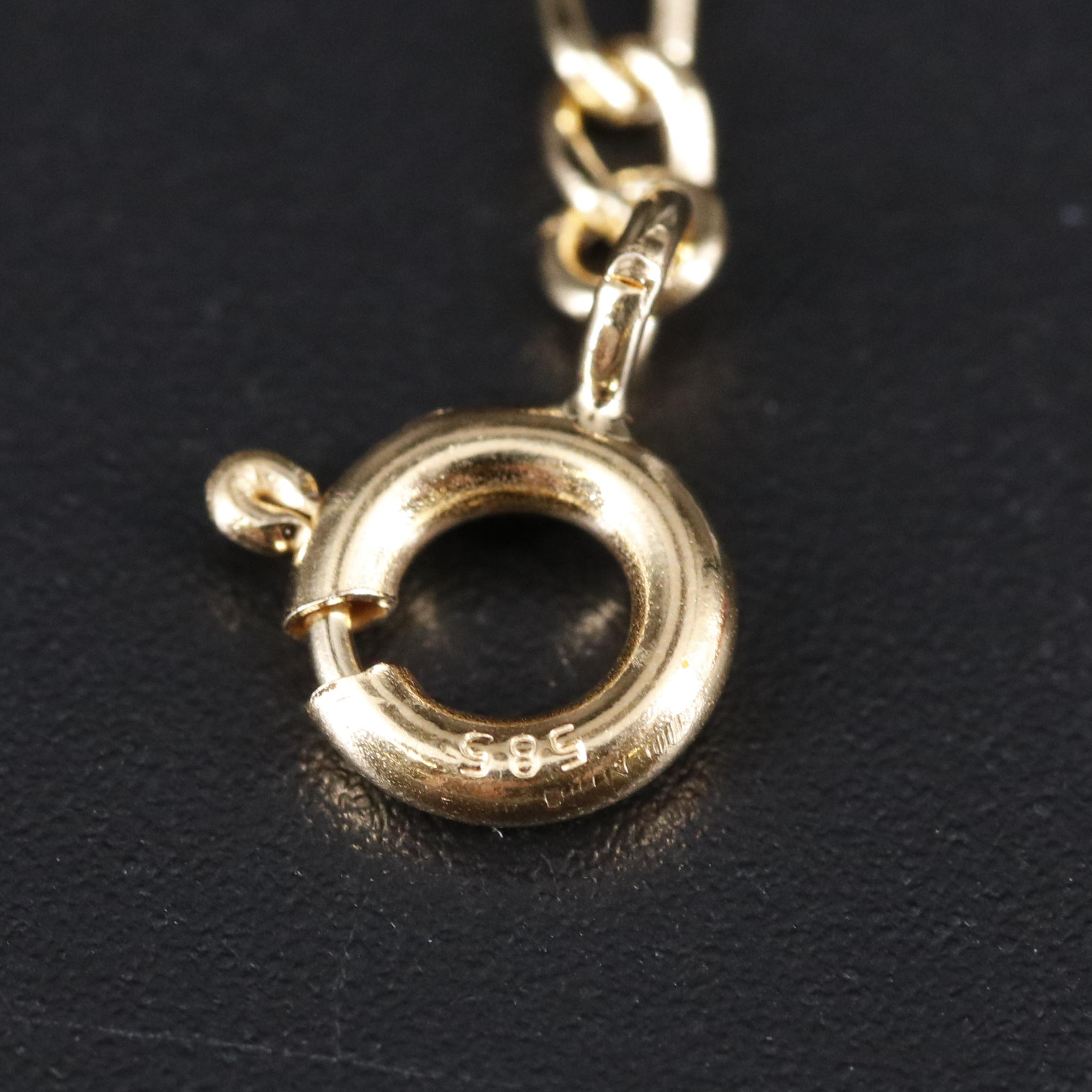 14K Figaro Chain Bracelet