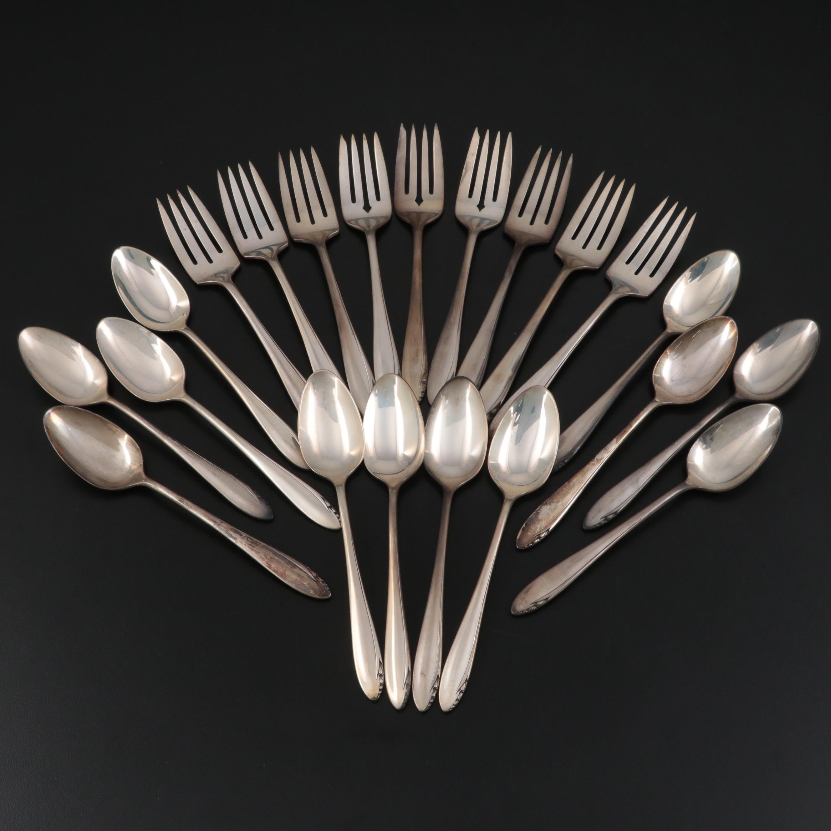 Heirloom Sterling Silver "Lasting Spring"  Flatware, Mid-20th Century