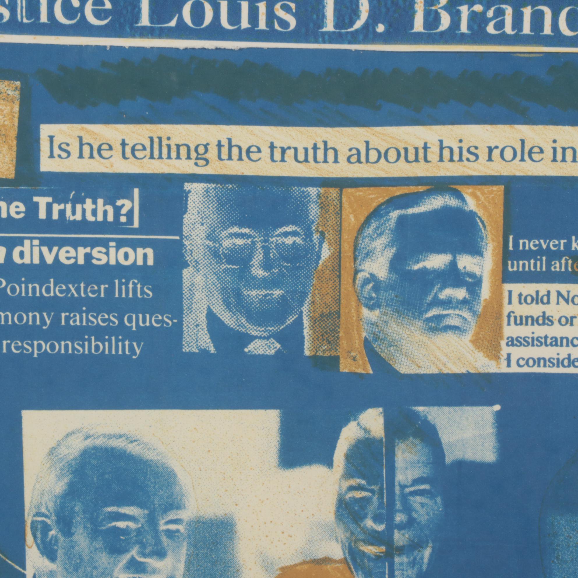 Sidney Chafetz Color Lithograph "Teflon Series #3," 1988