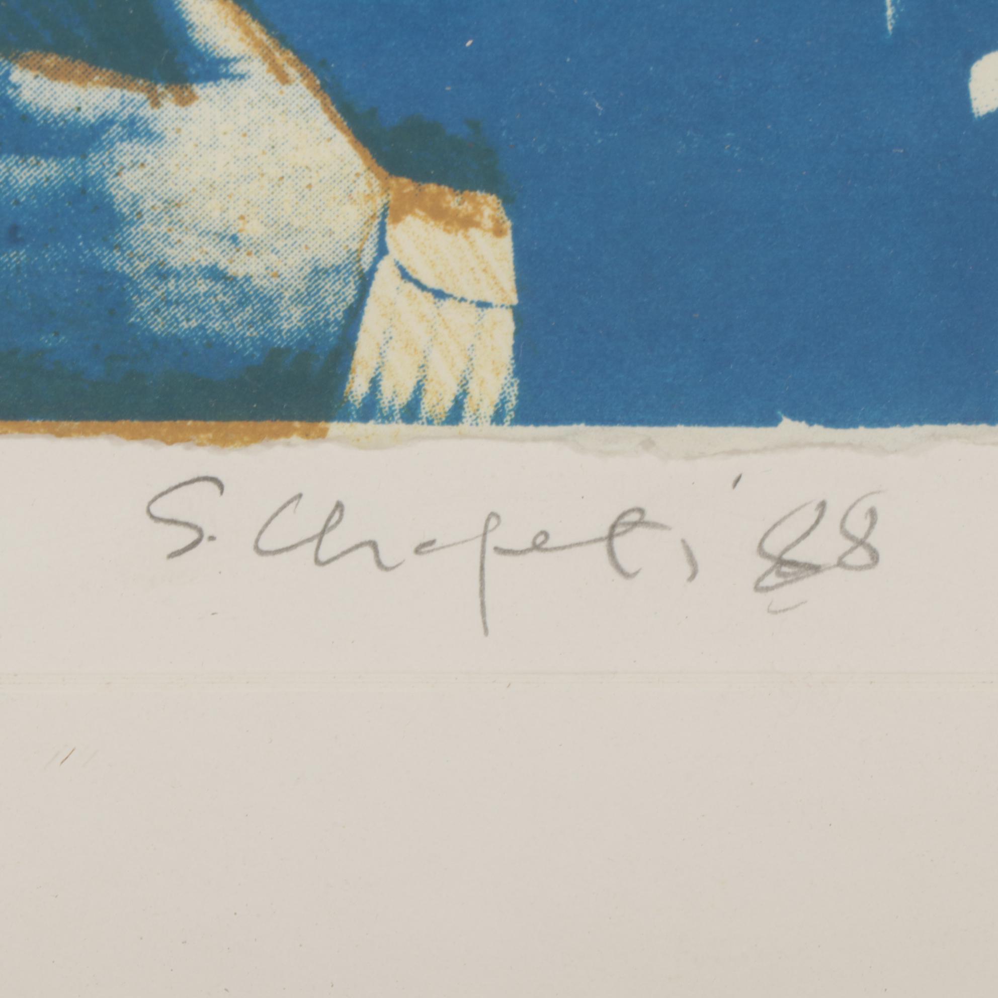 Sidney Chafetz Color Lithograph "Teflon Series #3," 1988