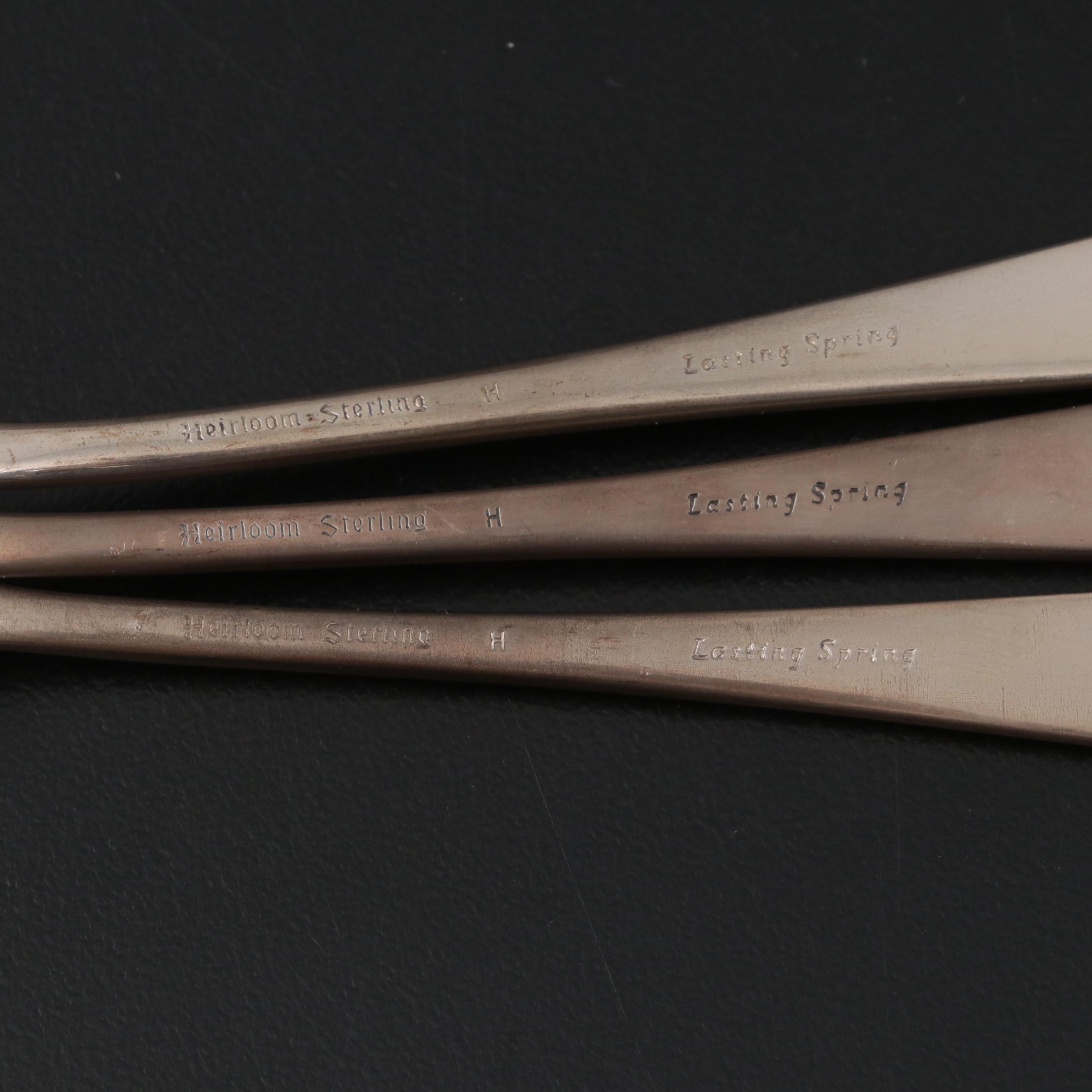 Heirloom Sterling Silver "Lasting Spring"  Flatware, Mid-20th Century