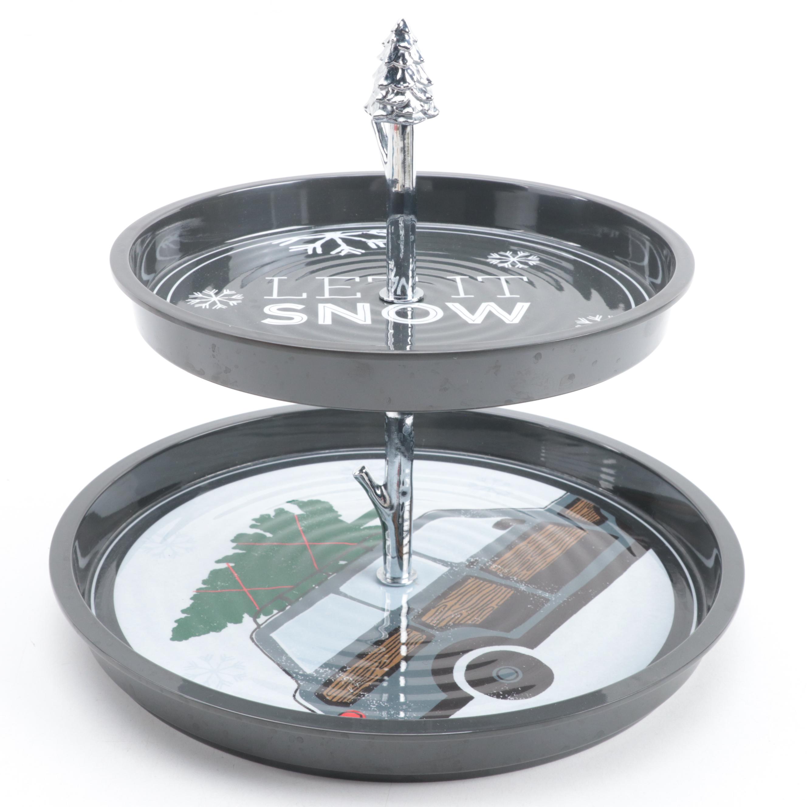 Threshold 2 Tier Serving Tray, Juliska Ceramic Bowls, and Other Seasonal Décor