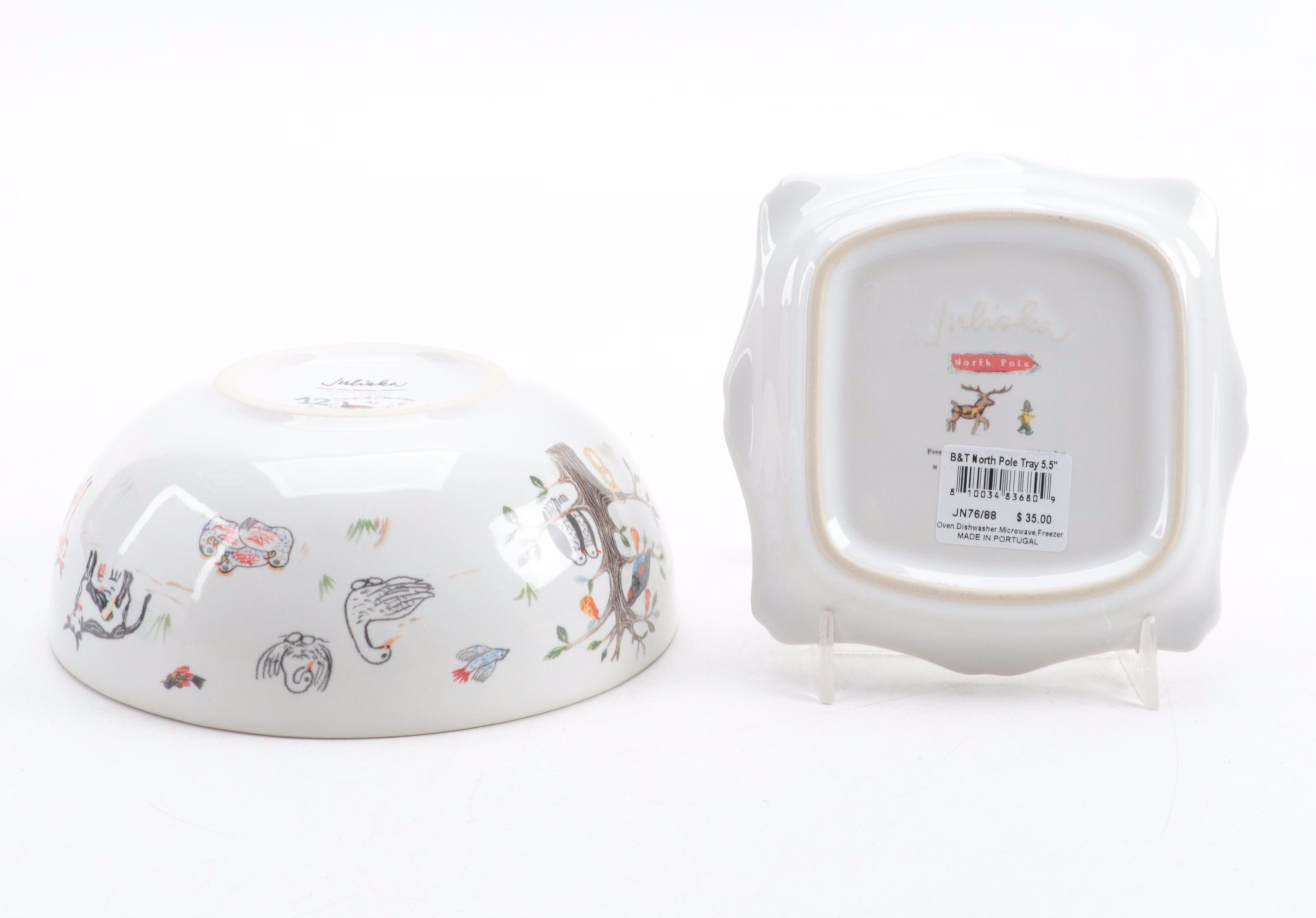 Threshold 2 Tier Serving Tray, Juliska Ceramic Bowls, and Other Seasonal Décor