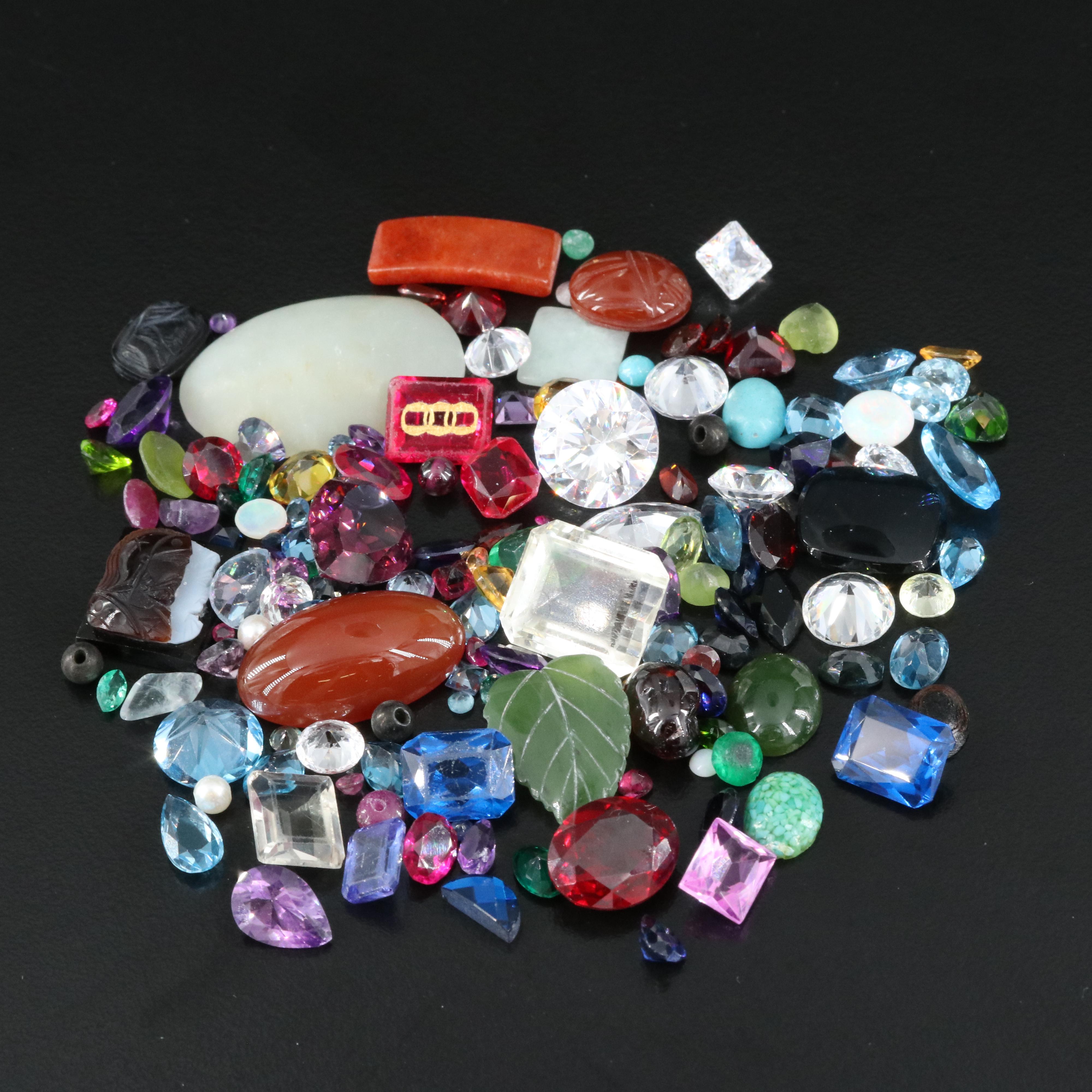 Loose Carnelian, Opal, Onyx and Additional Gemstones