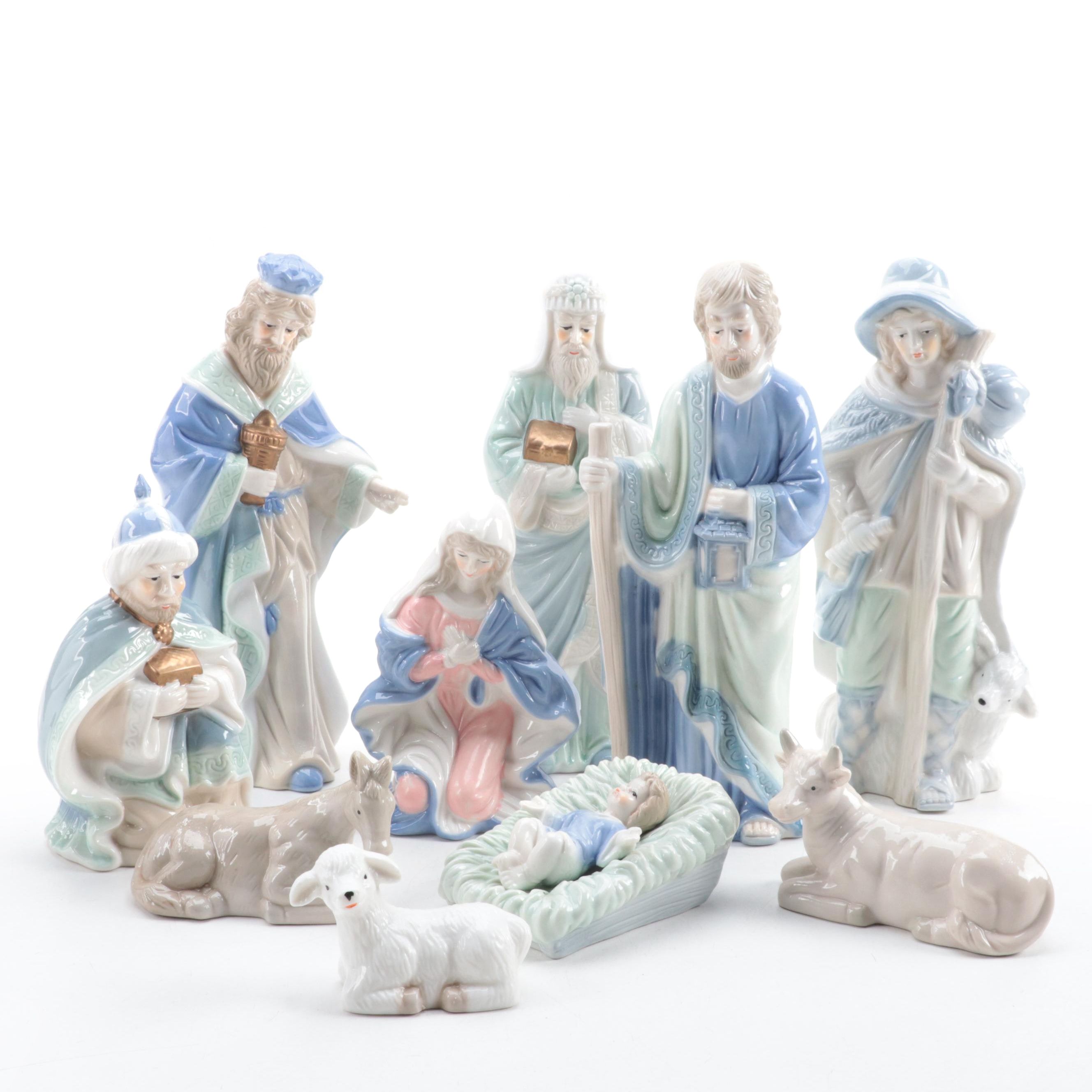 Porcelain Nativity Set