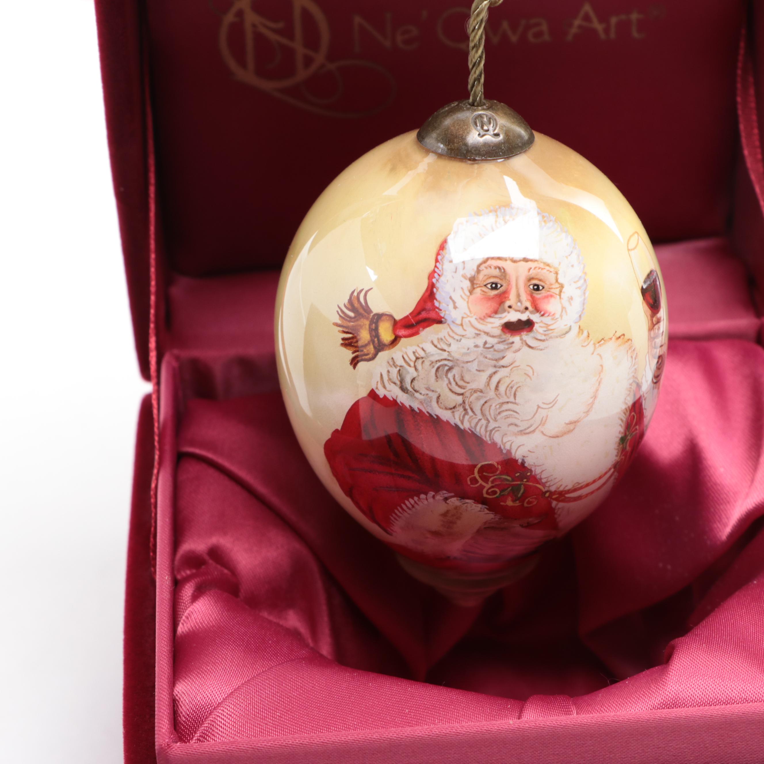 Susan Winget for Ne'Qwa Art Ornaments with Other Ne'Qwa Art Glass Ornaments