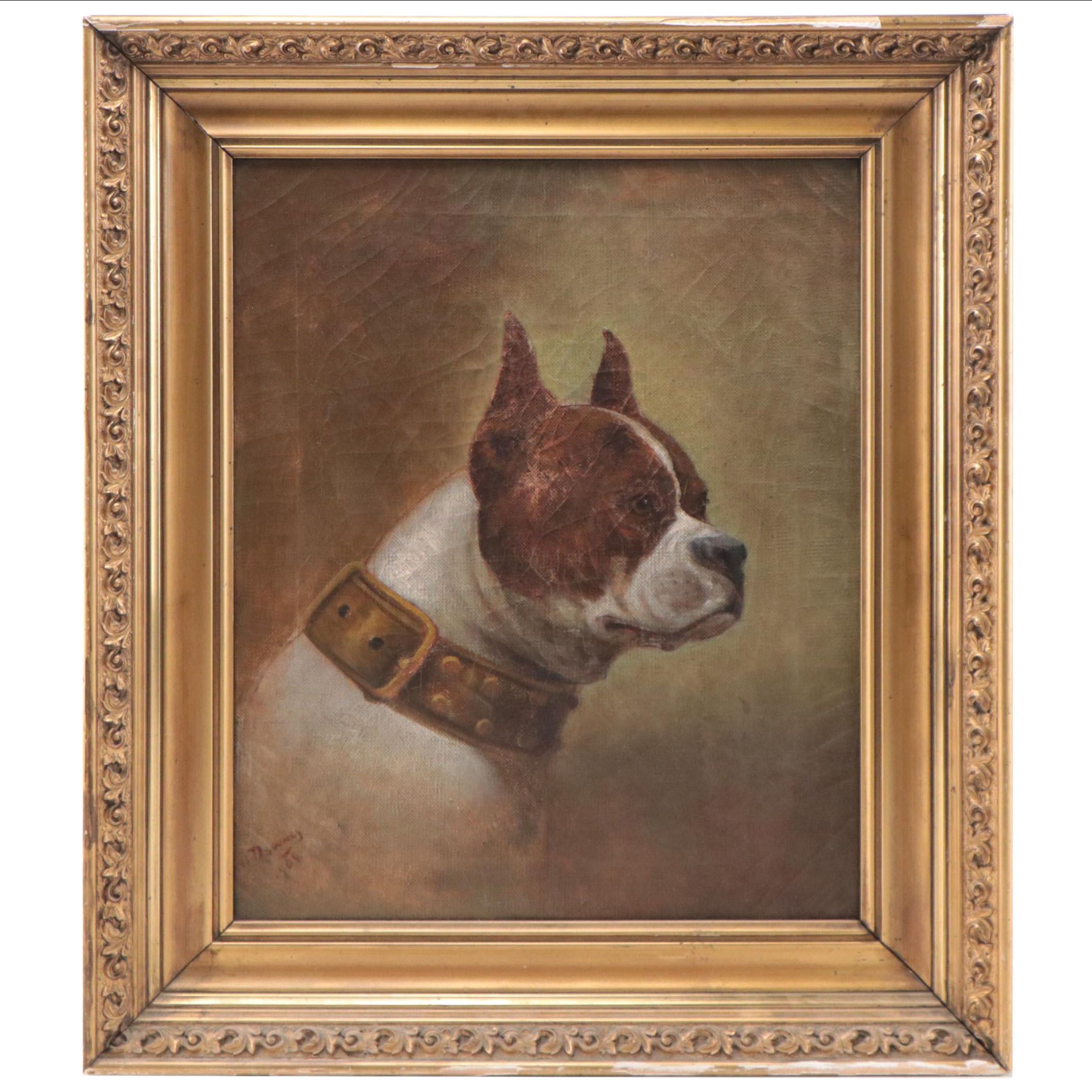 Dog Portrait Oil Painting, 1906