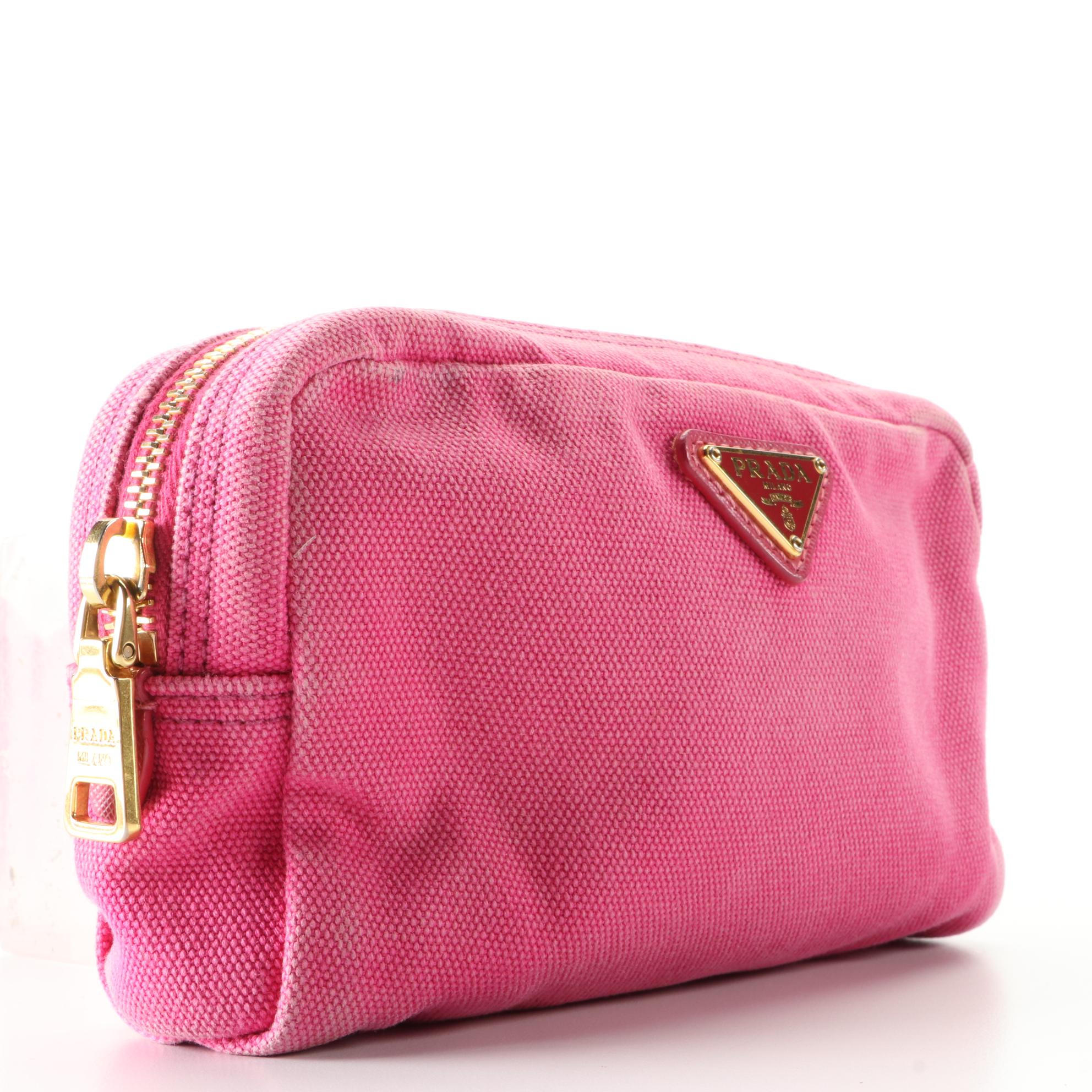 Prada Canvas Zip Pouch