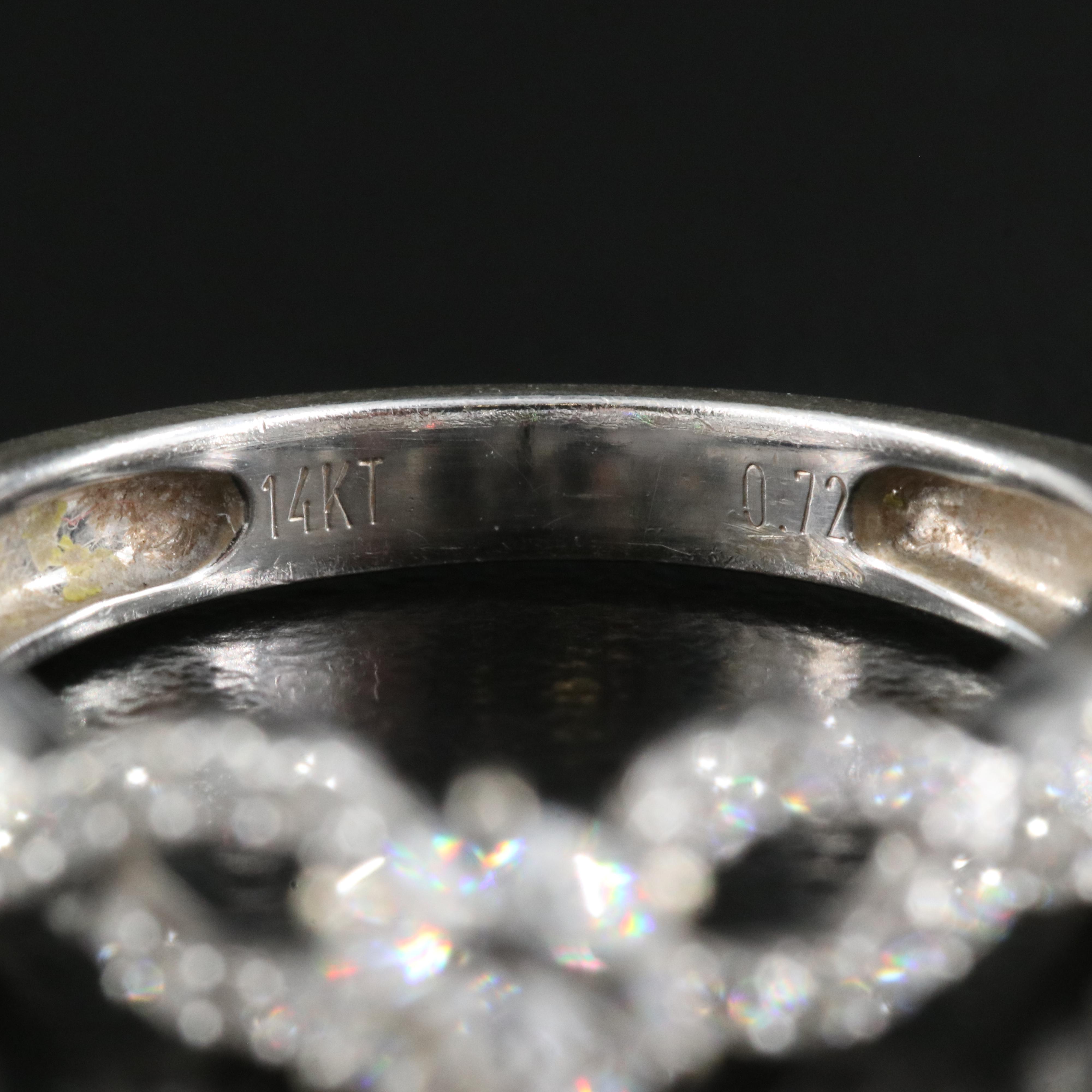 14K 0.89 CTW Diamond Ring and Band Set