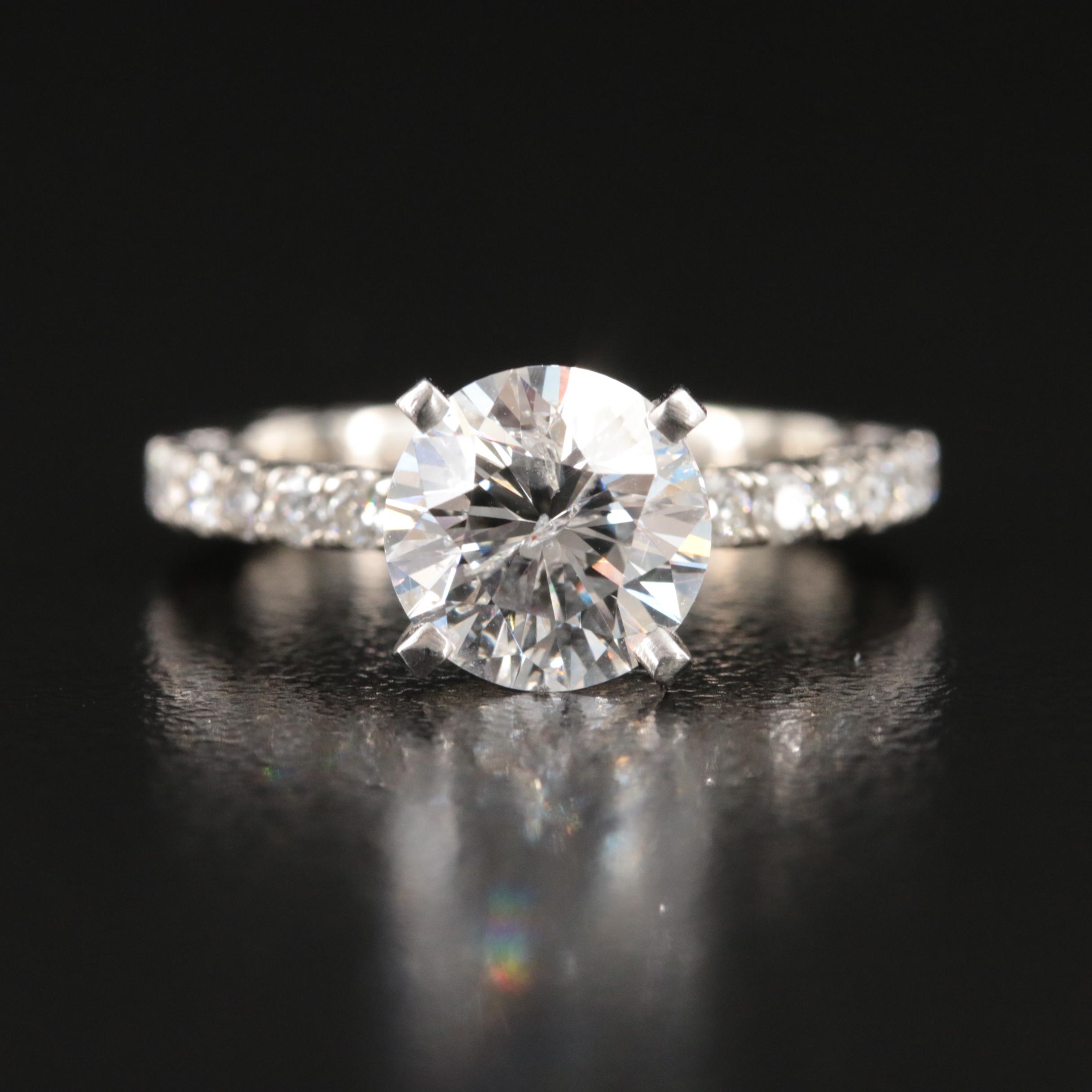 14K 2.54 CTW Diamond Ring with Platinum Head