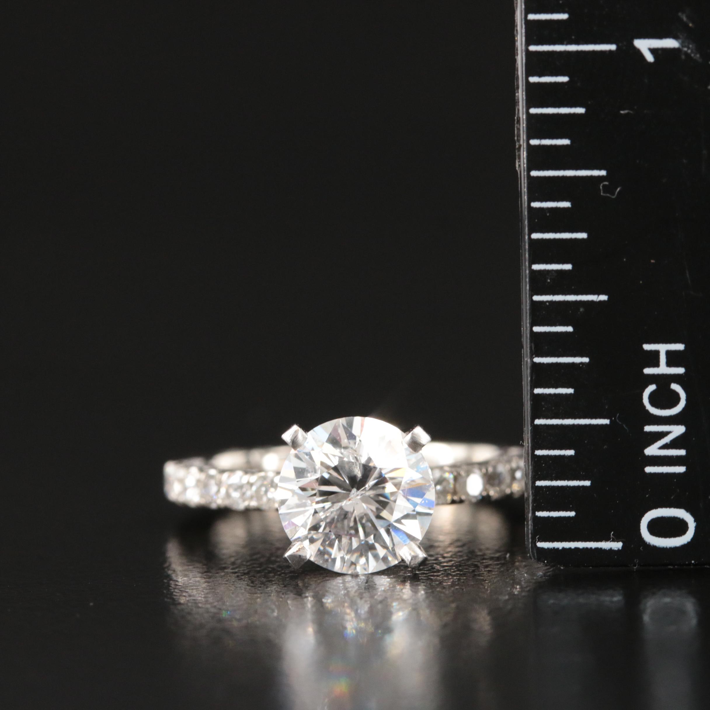 14K 2.54 CTW Diamond Ring with Platinum Head