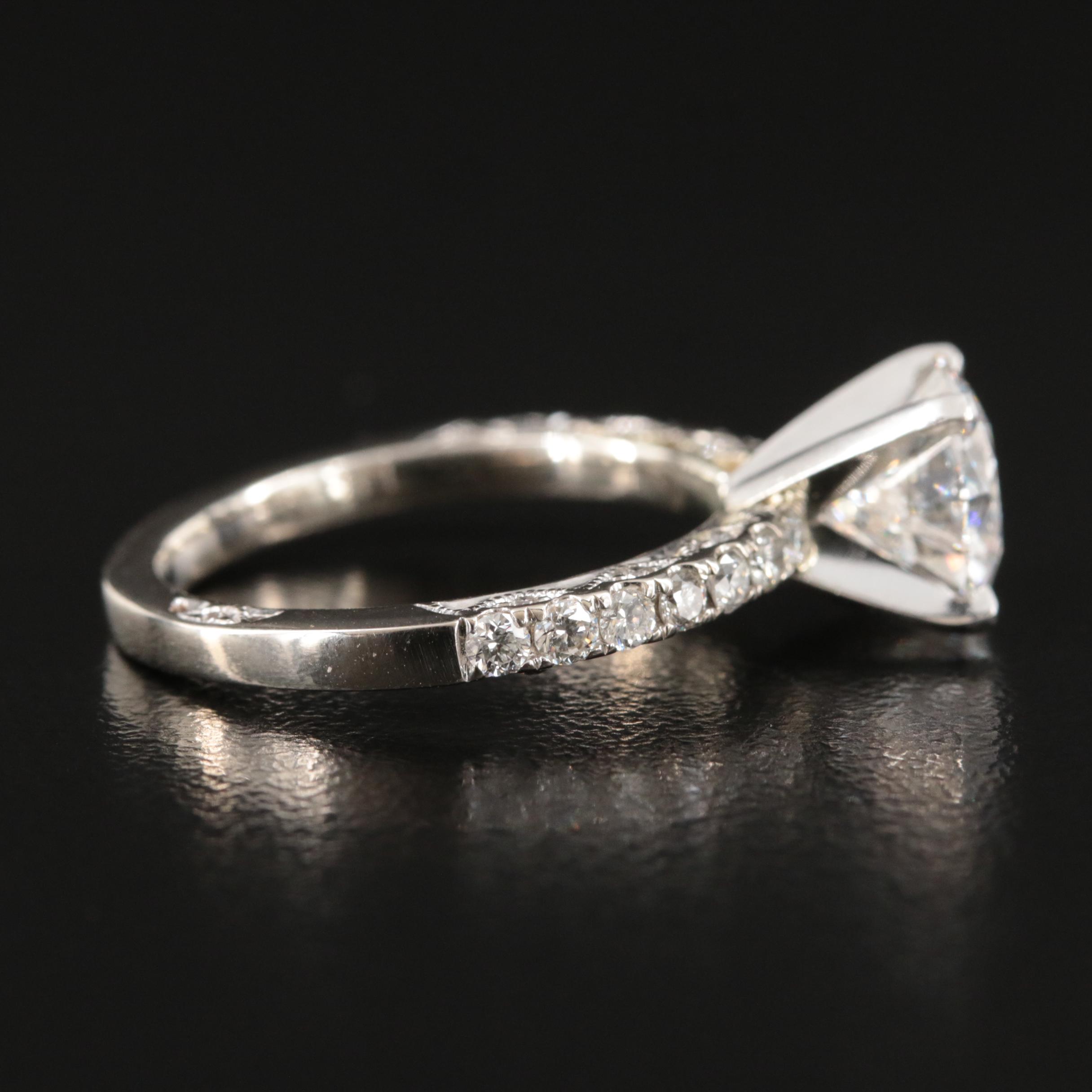 14K 2.54 CTW Diamond Ring with Platinum Head