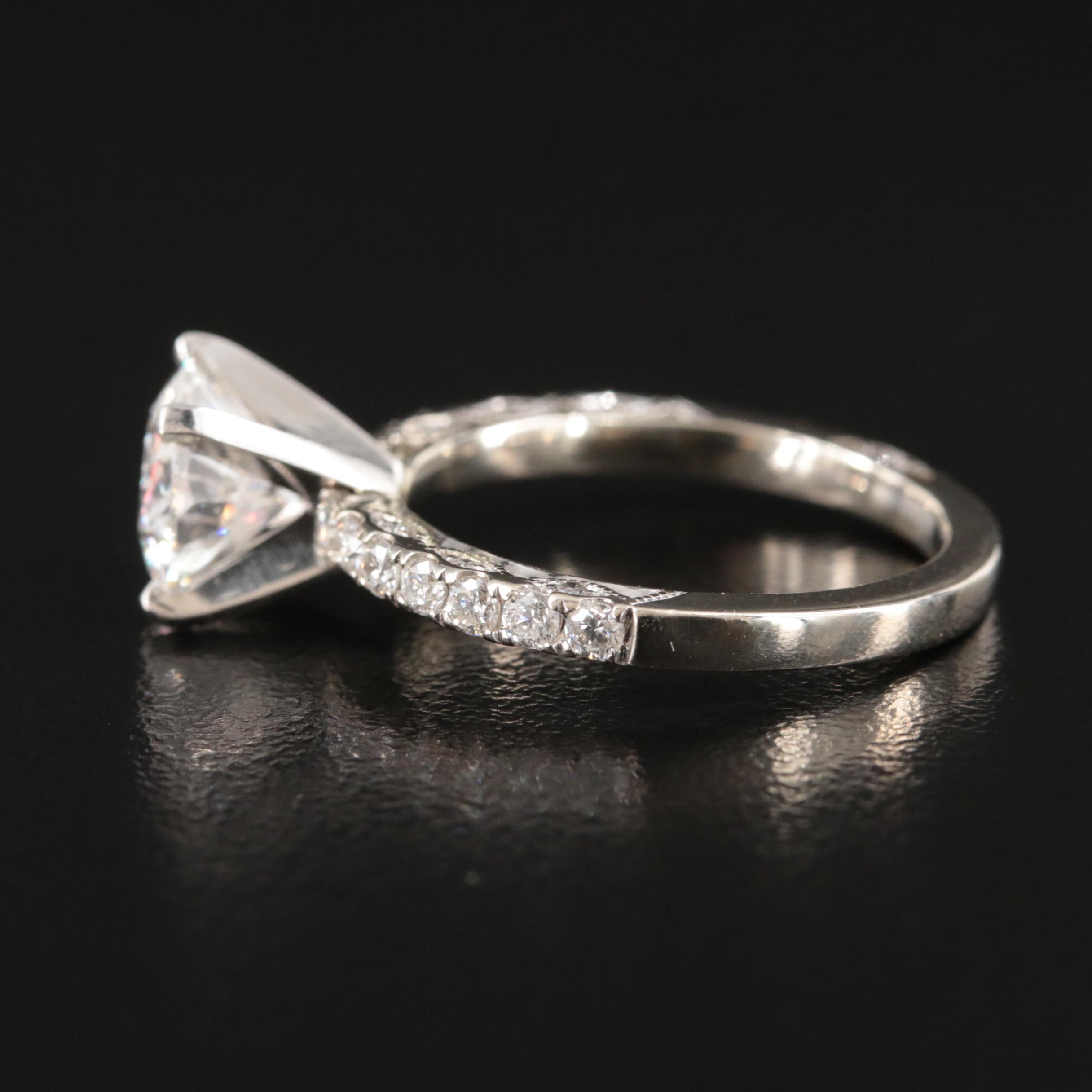14K 2.54 CTW Diamond Ring with Platinum Head