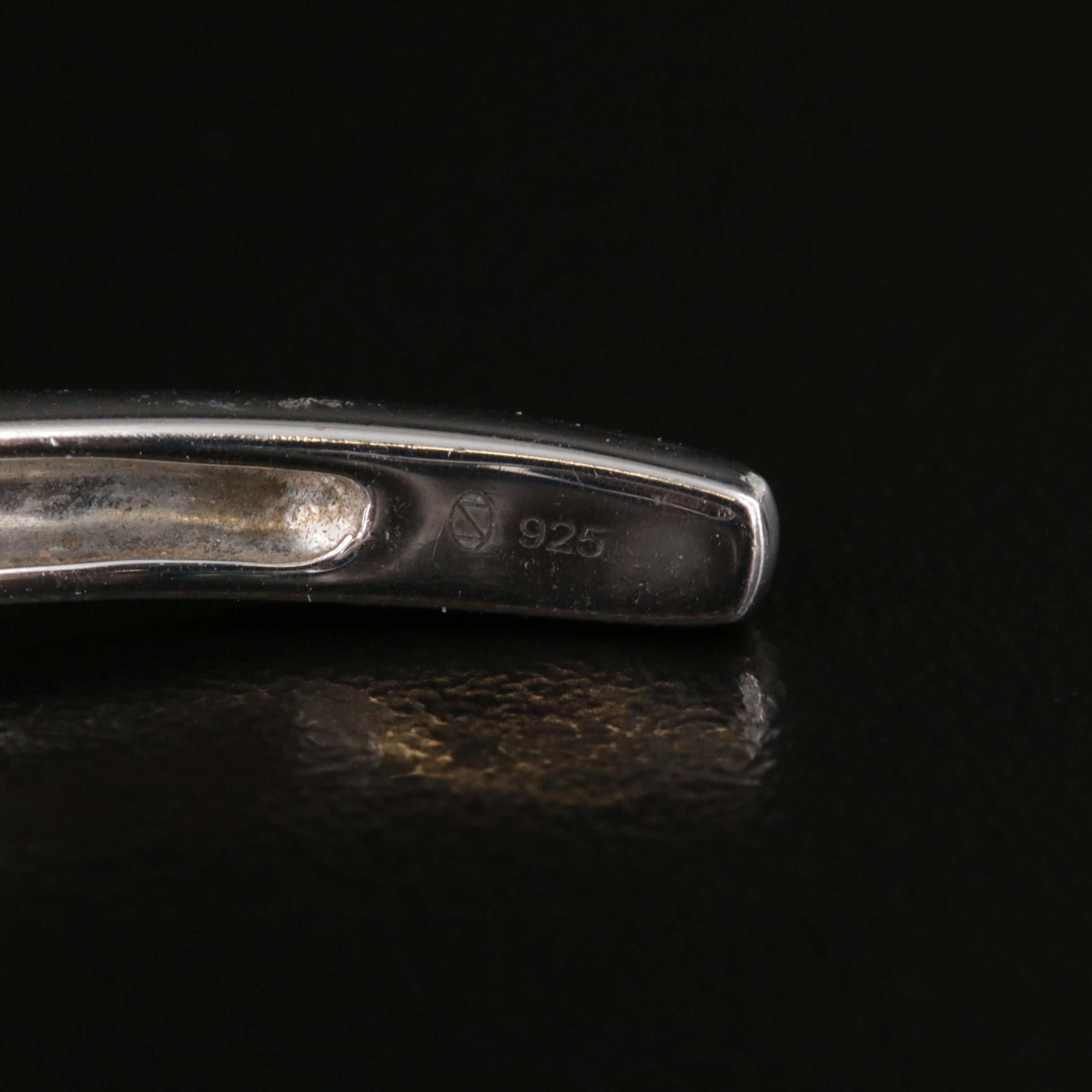 Sterling Diamond Handcuff Cuff