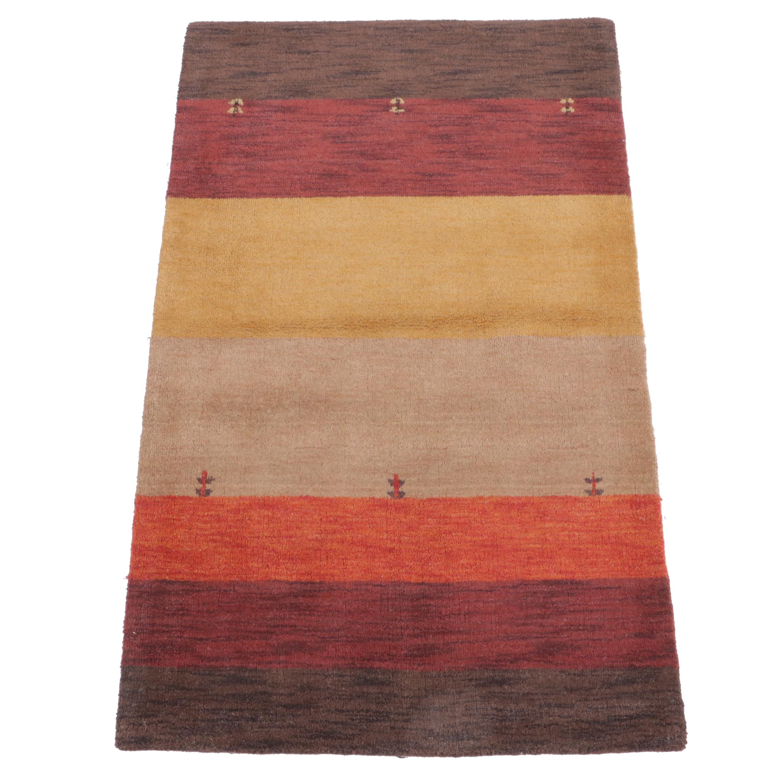 2'11 x 4'10 Hand-Knotted Indo-Persian Gabbeh Accent Rug