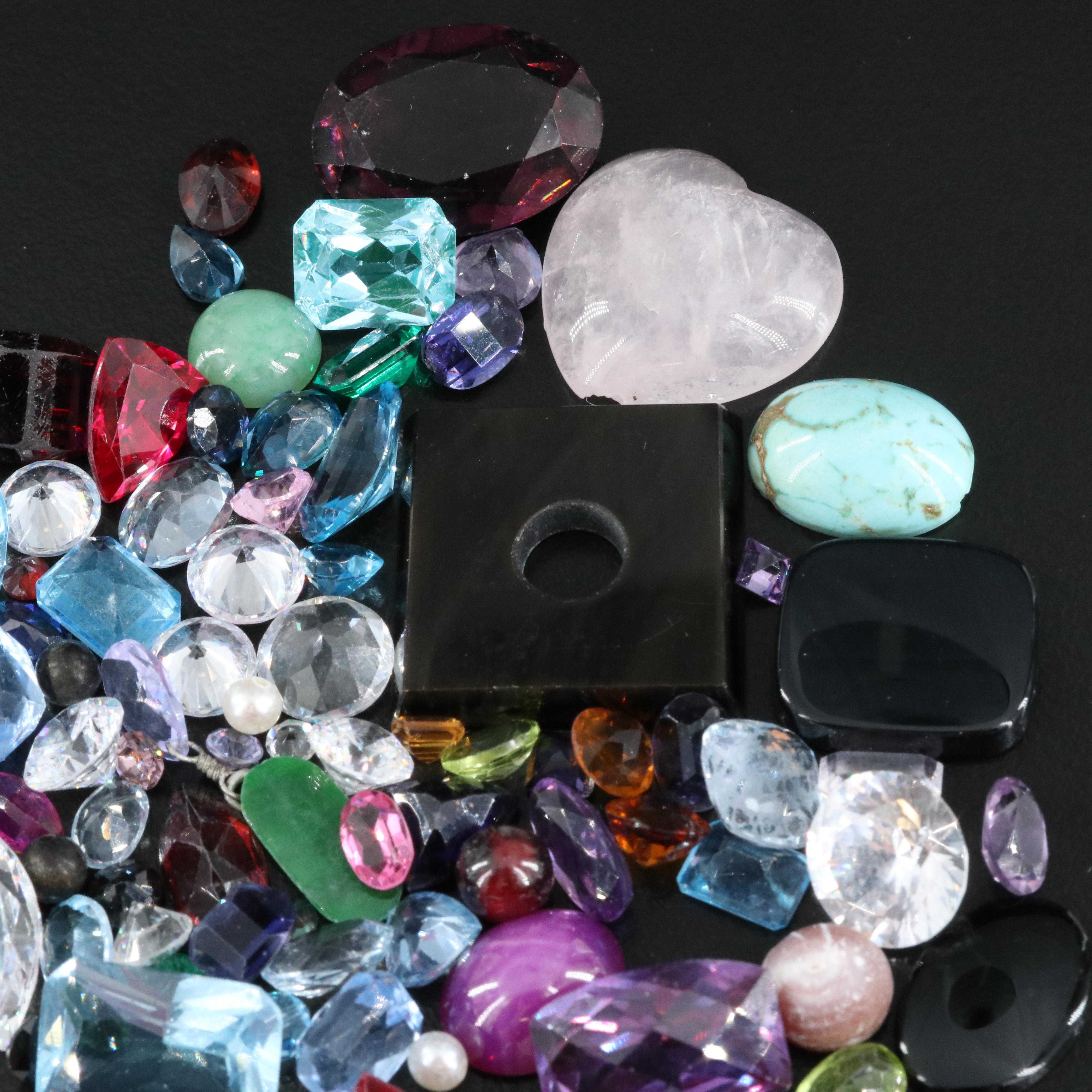 Loose Garnet, Pearl and Carnelian