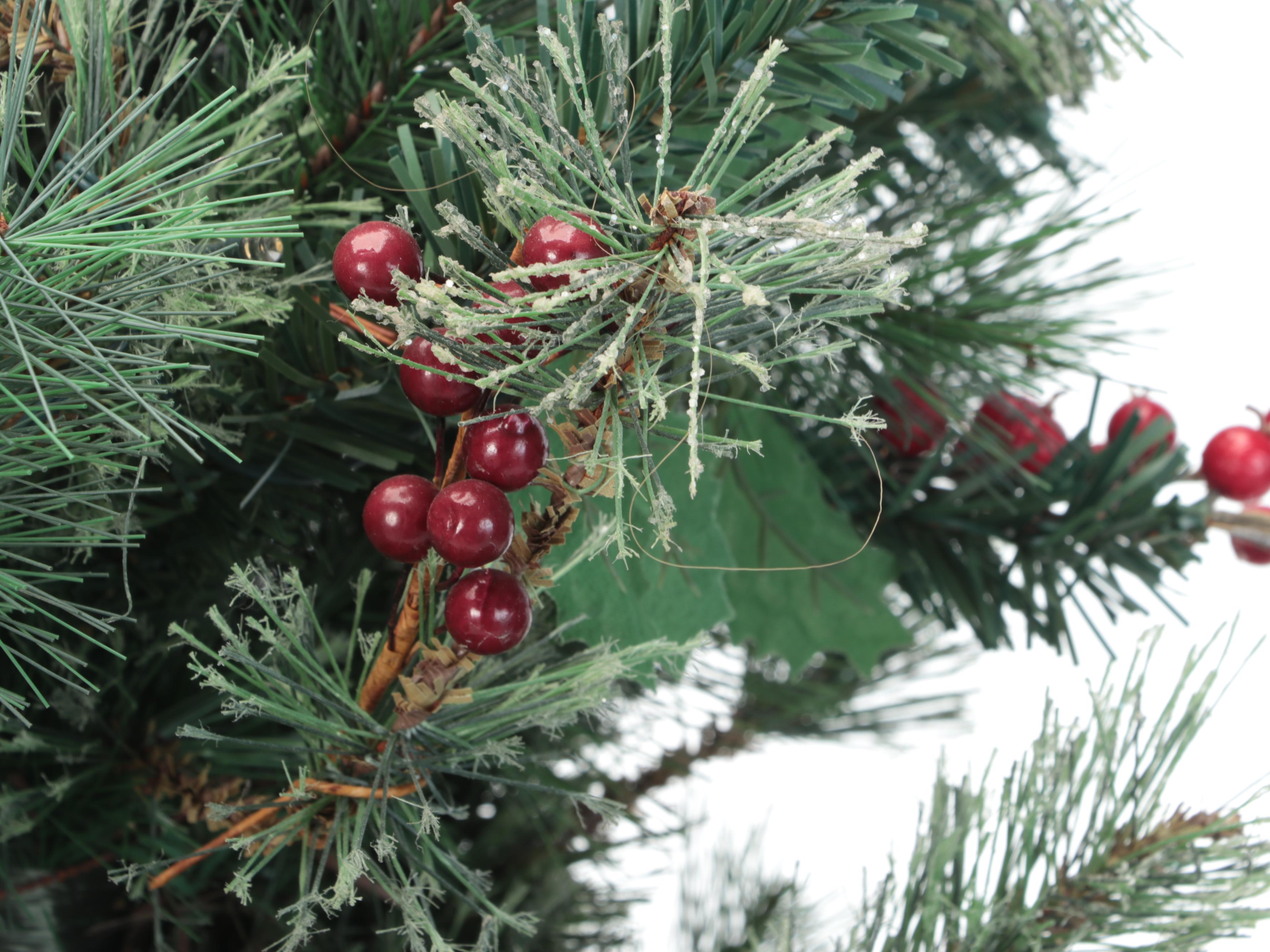 Illuminated Faux Trees and Other Faux Berries, Cattails, and More
