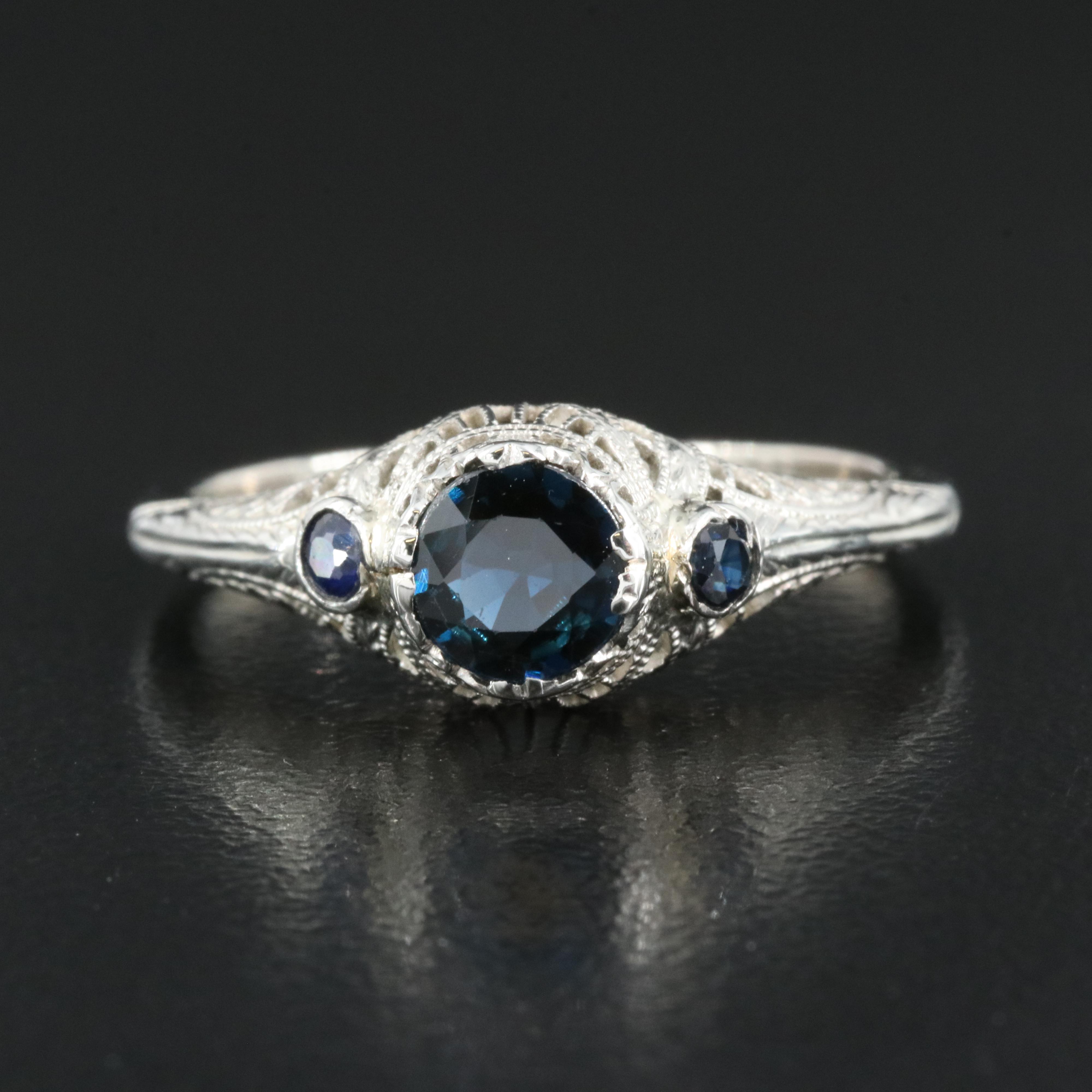 Edwardian 18K Sapphire Ring