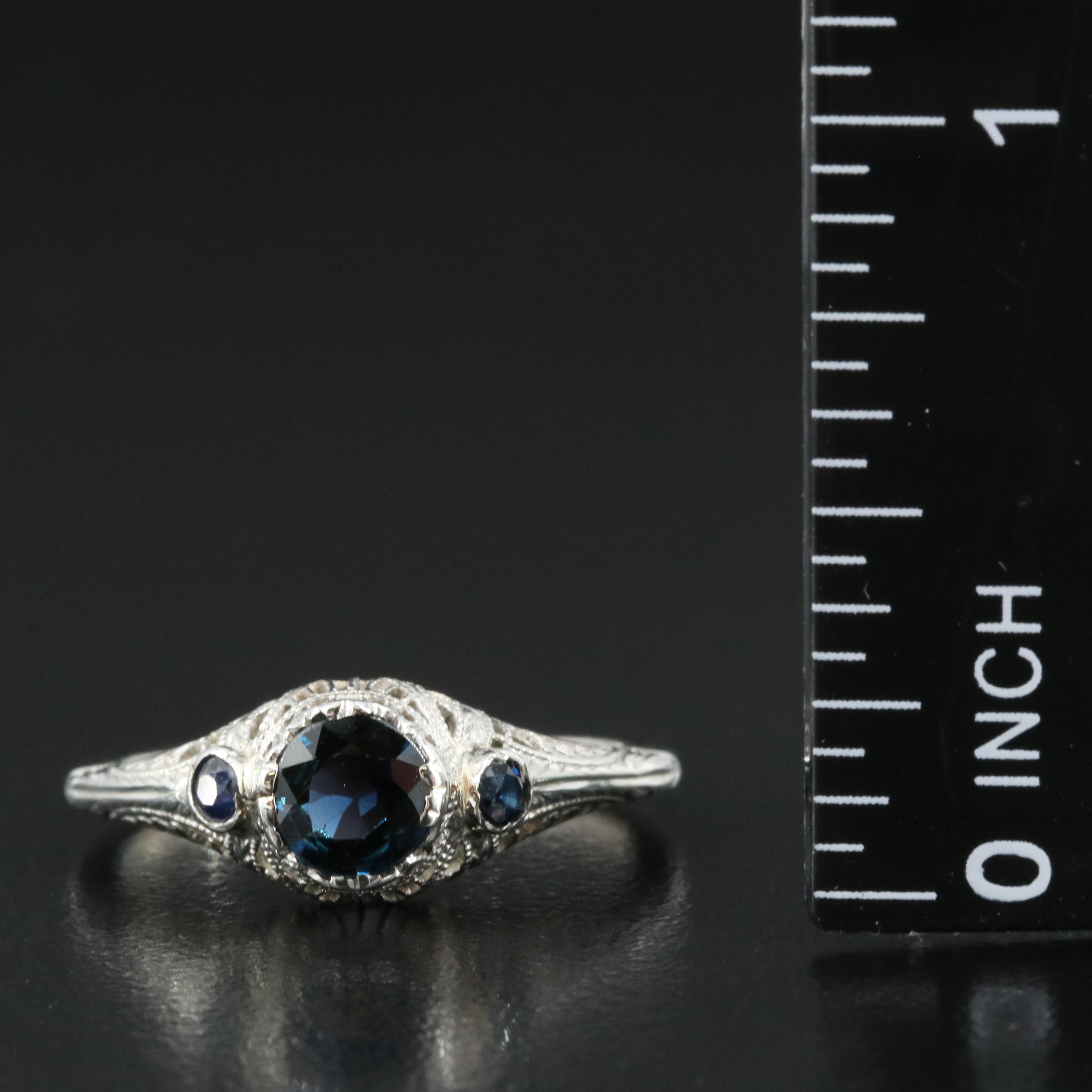 Edwardian 18K Sapphire Ring