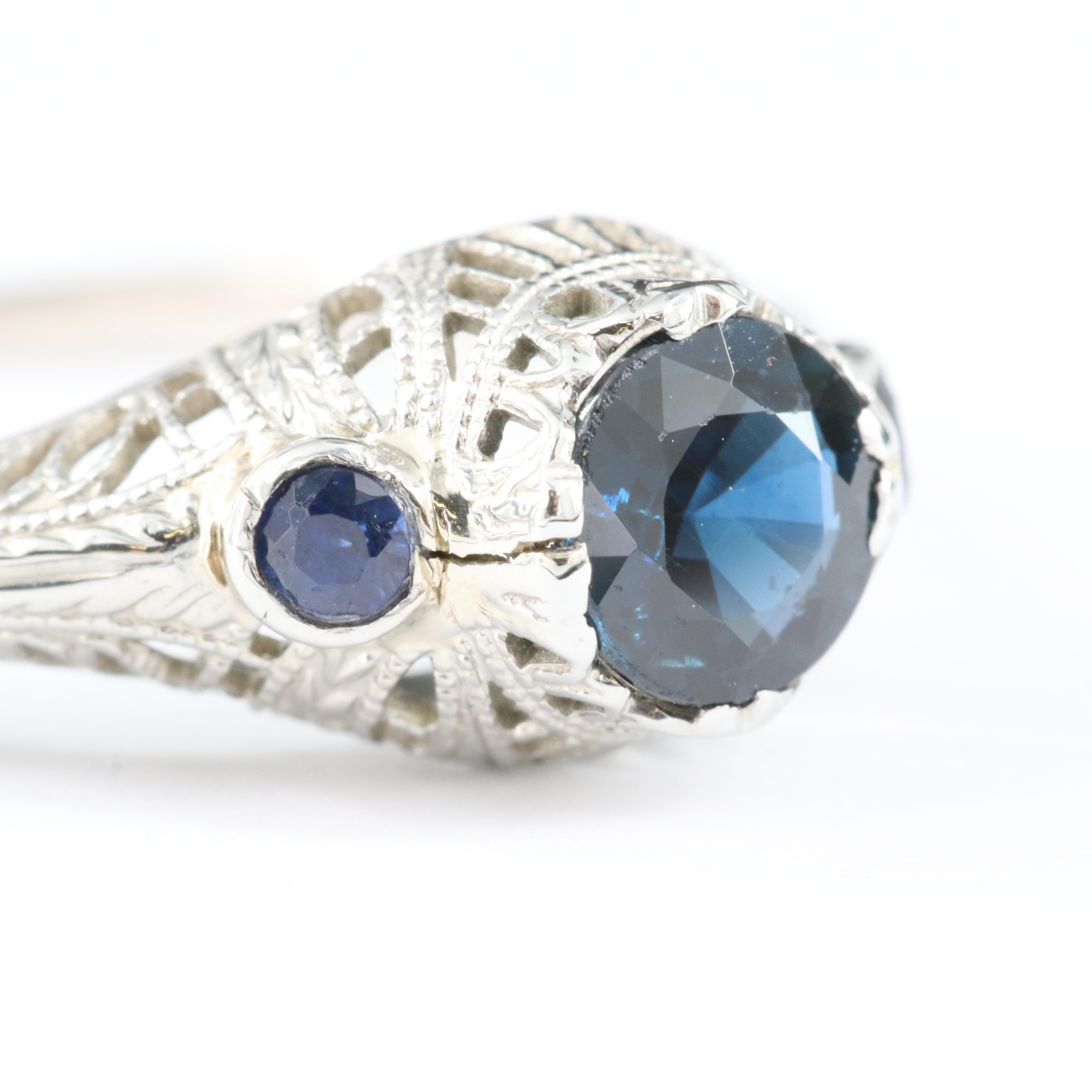Edwardian 18K Sapphire Ring