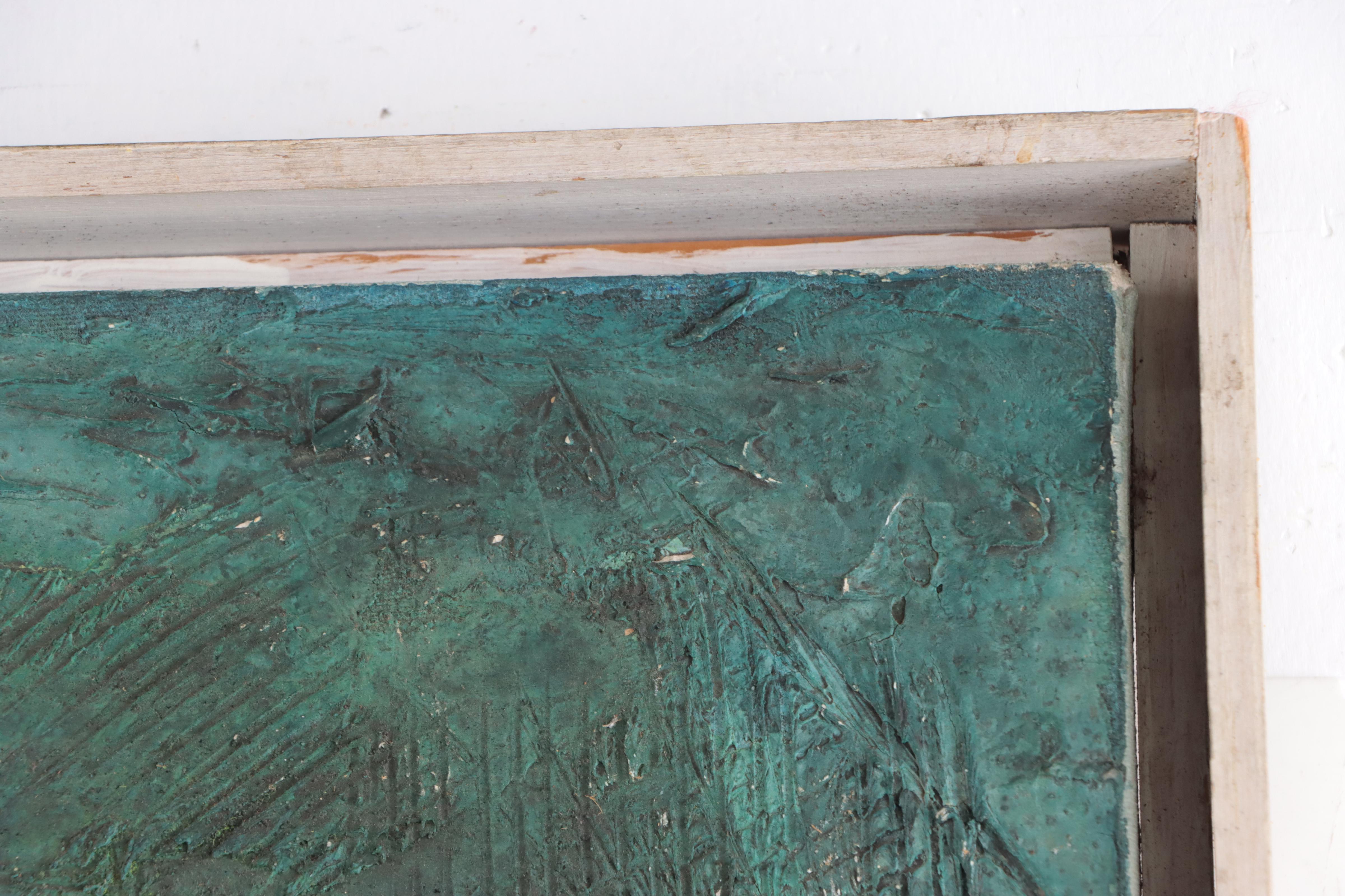 Nonobjective Impasto Mixed Media Painting