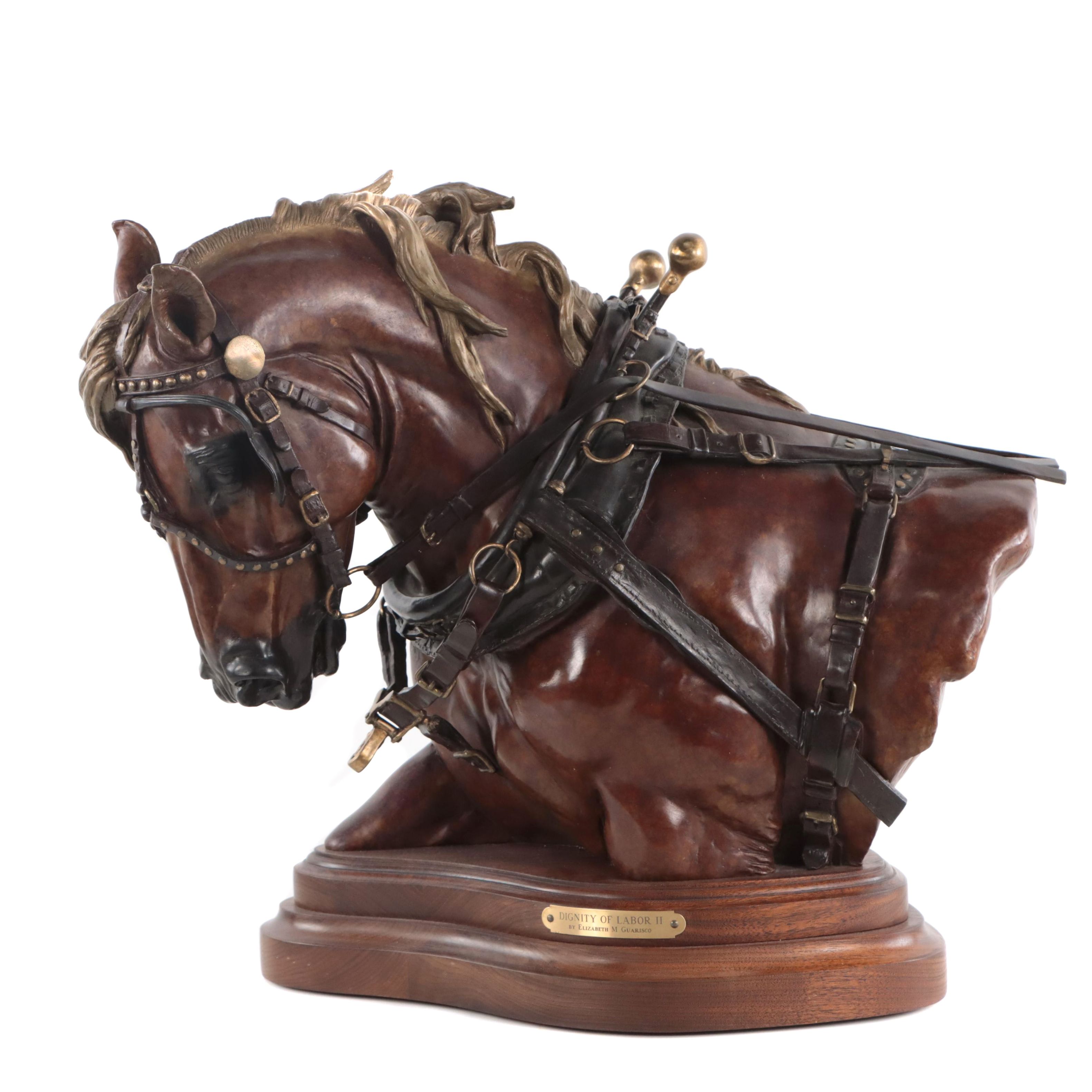 Elizabeth Guarisco Bronze Sculpture "Dignity of Labor II," 1989