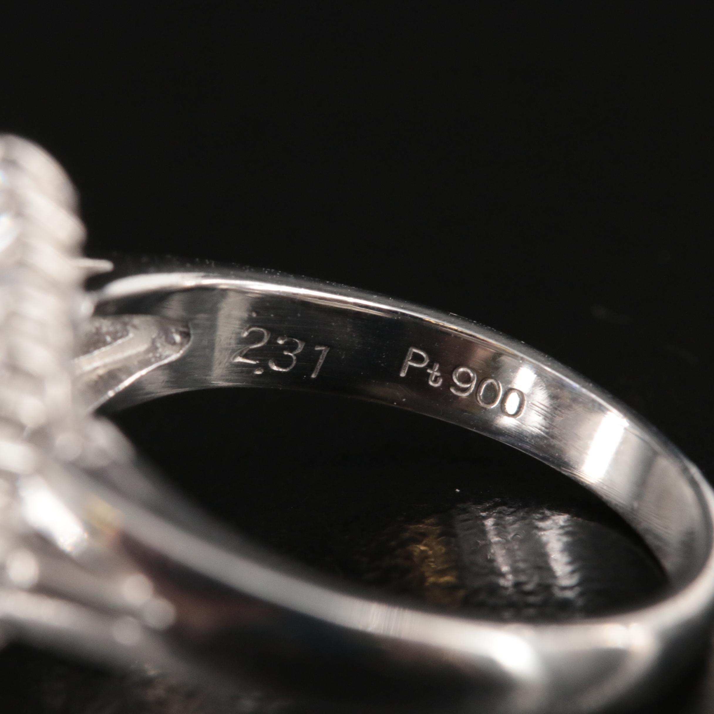 Platinum 2.31 CT Ceylon Color Change Sapphire and Diamond Ring with GIA Report