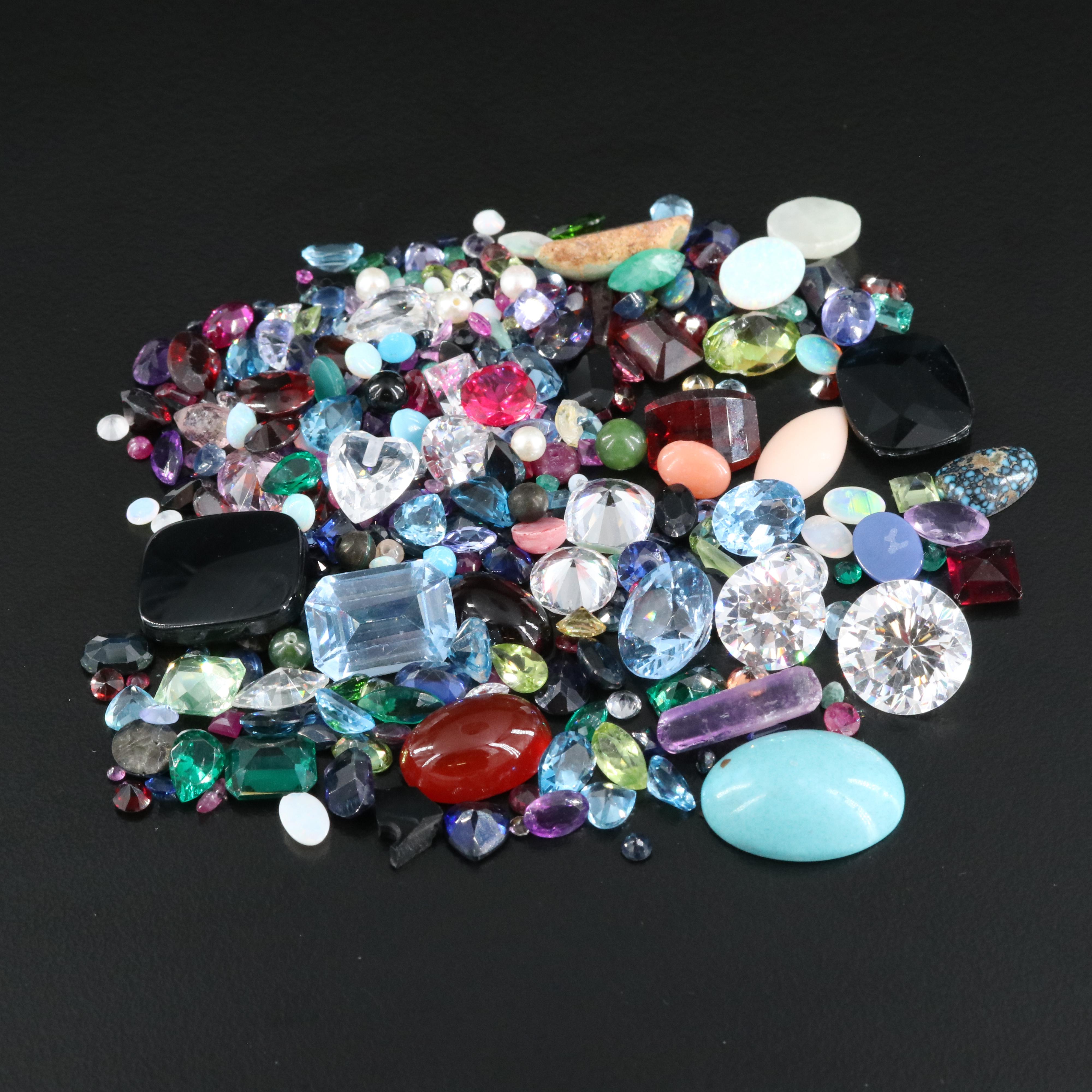 Loose Pearl, Coral, Peridot and Additional Gemstones