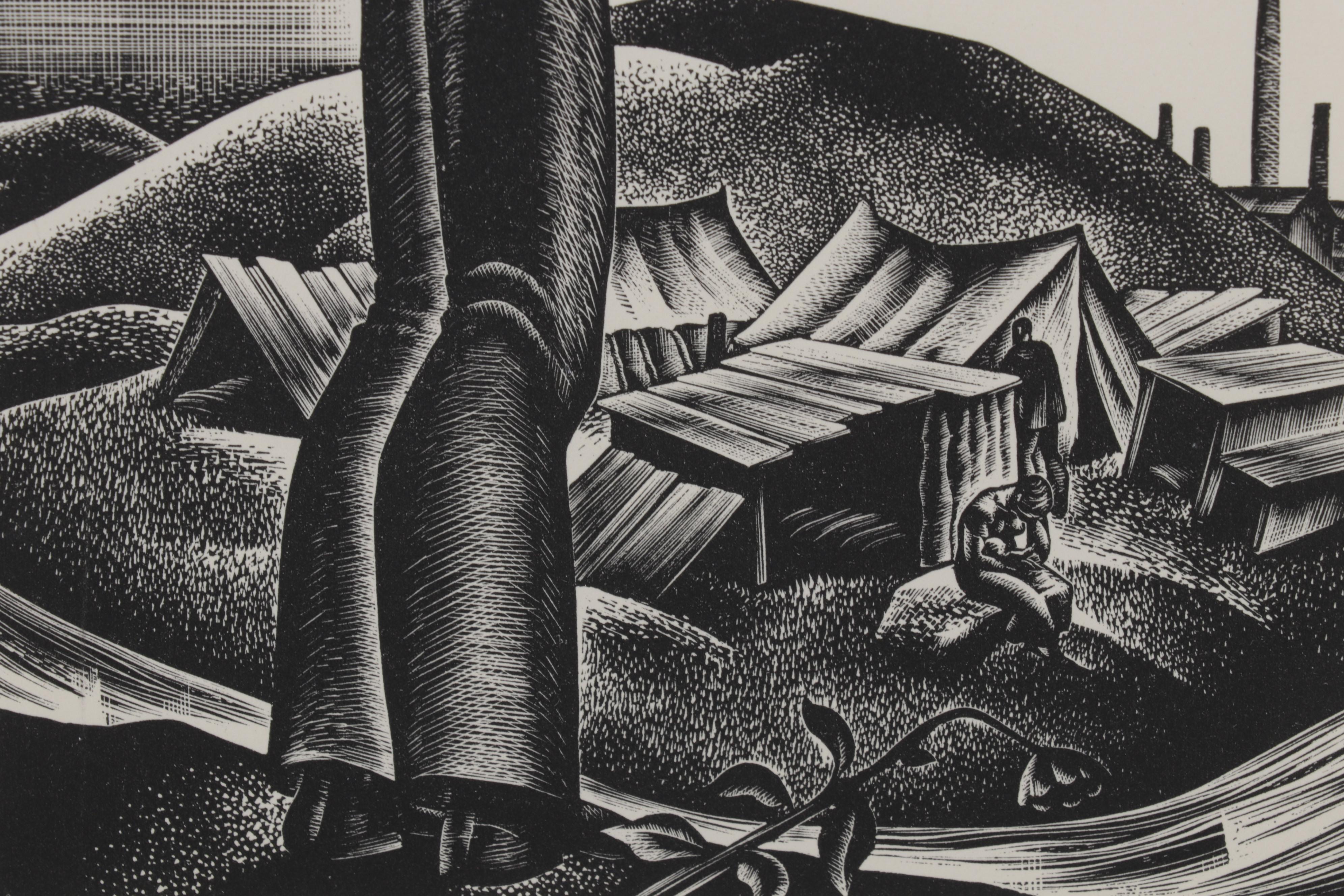 Lynd Ward Art Deco Woodcut From "Wild Pilgrimage," 1932