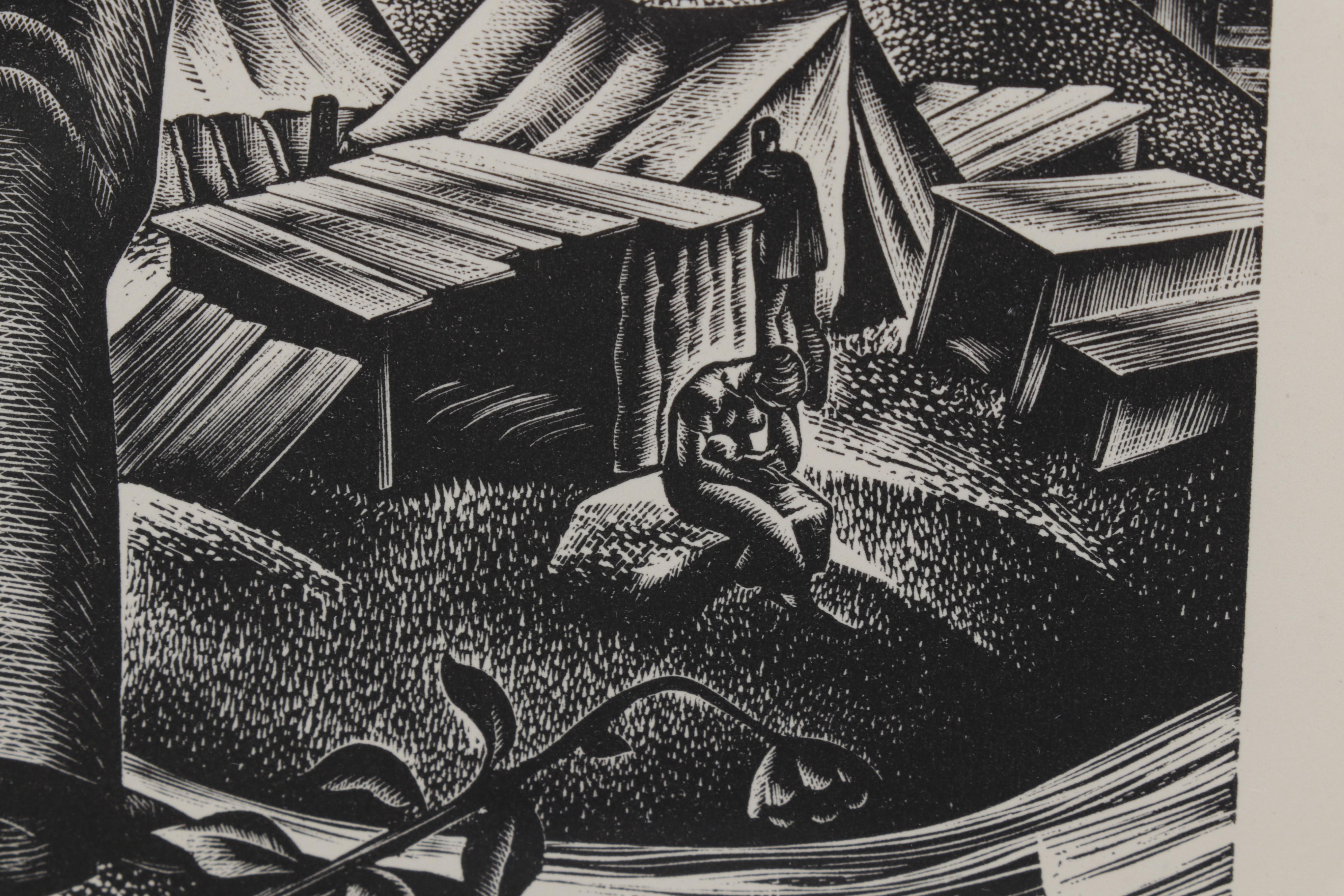 Lynd Ward Art Deco Woodcut From "Wild Pilgrimage," 1932