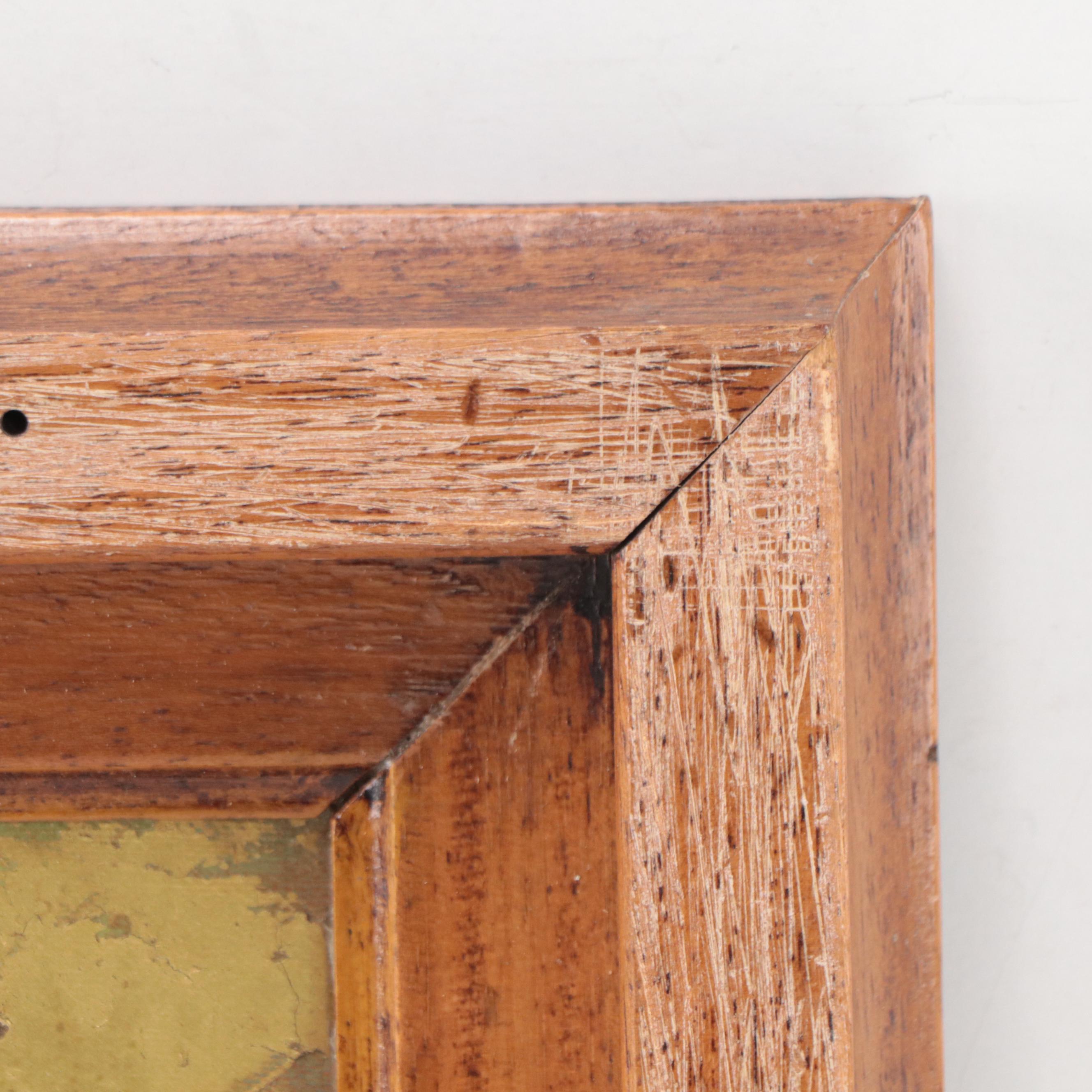 Oil Painting of Pierrot With Flowers, 1998