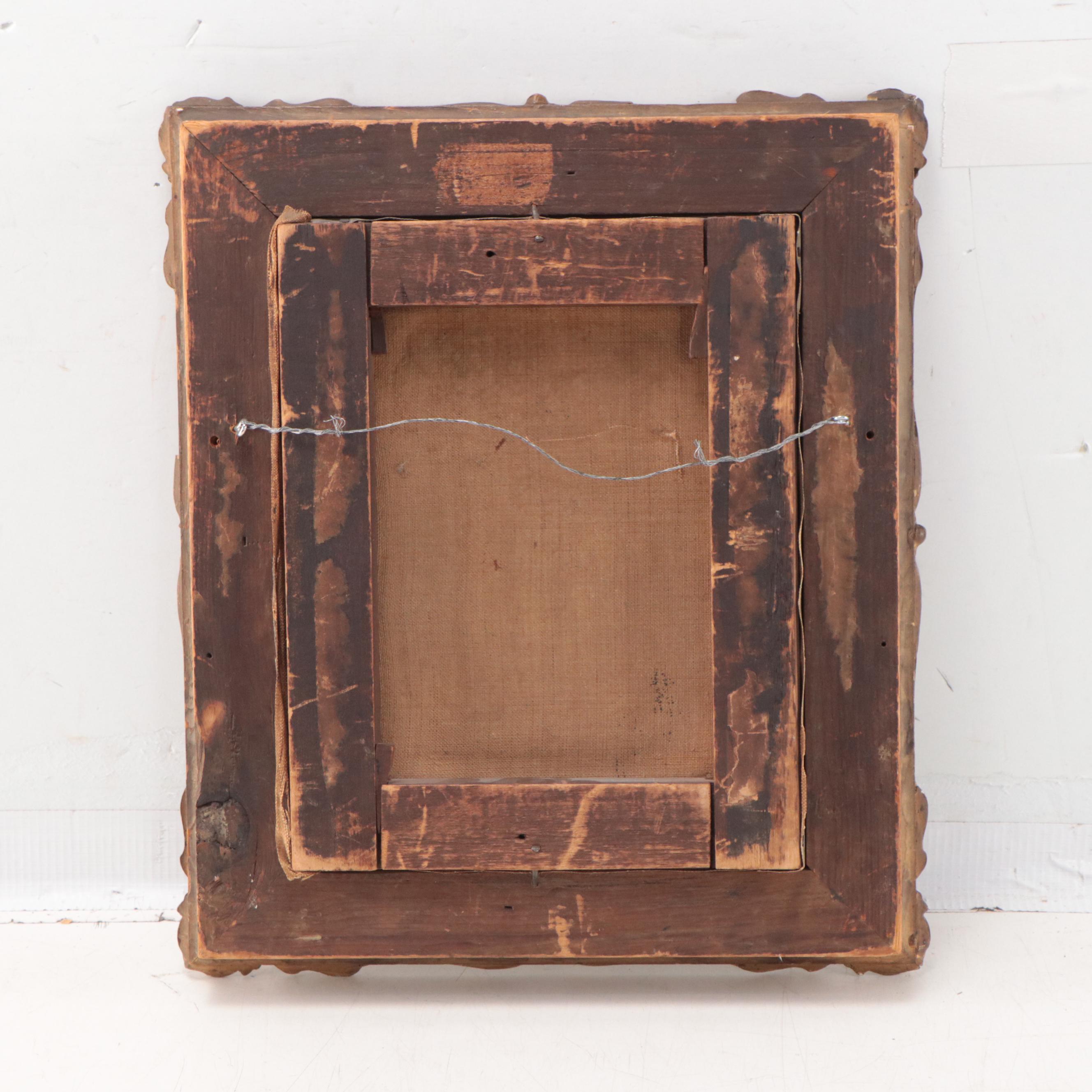 Waterfall Landscape Oil Painting, 19th Century