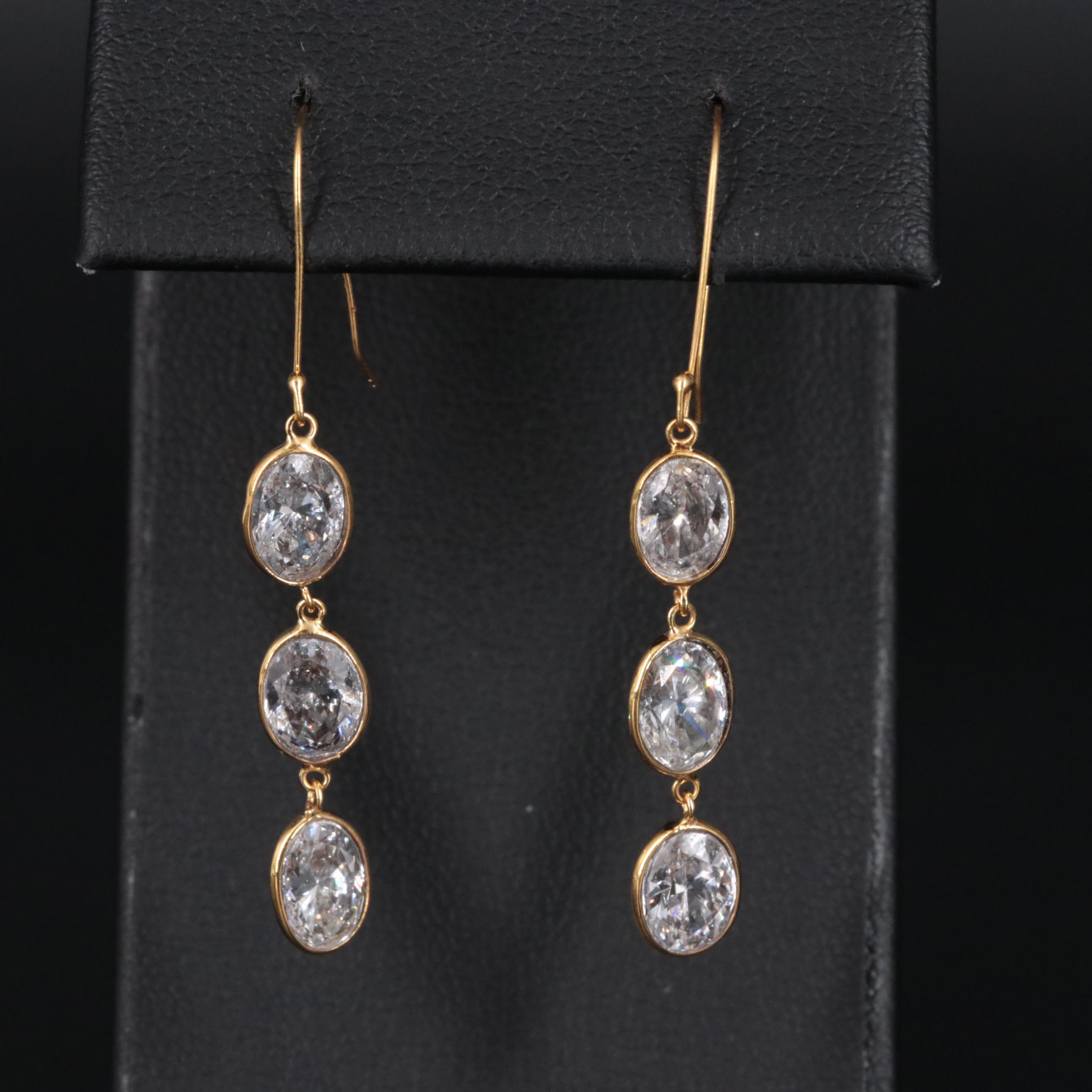 14K 4.11 CTW Diamond Earrings