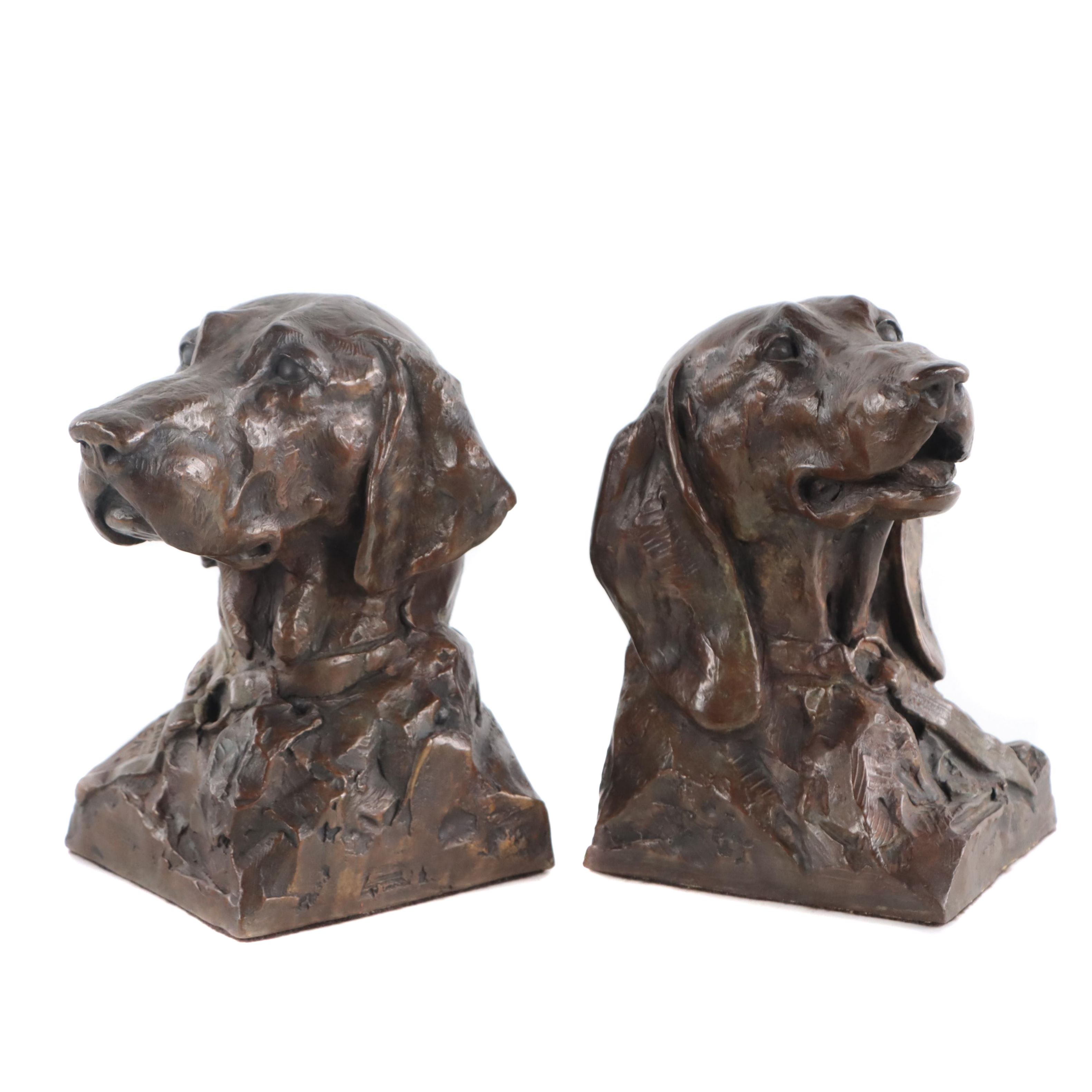 Walter Matia Bronze Labrador Bookends
